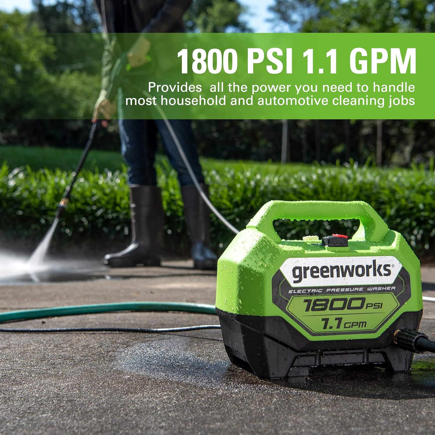 1800 PSI 1.1 GPM Cold Water Electric Pressure Washer - Image 5