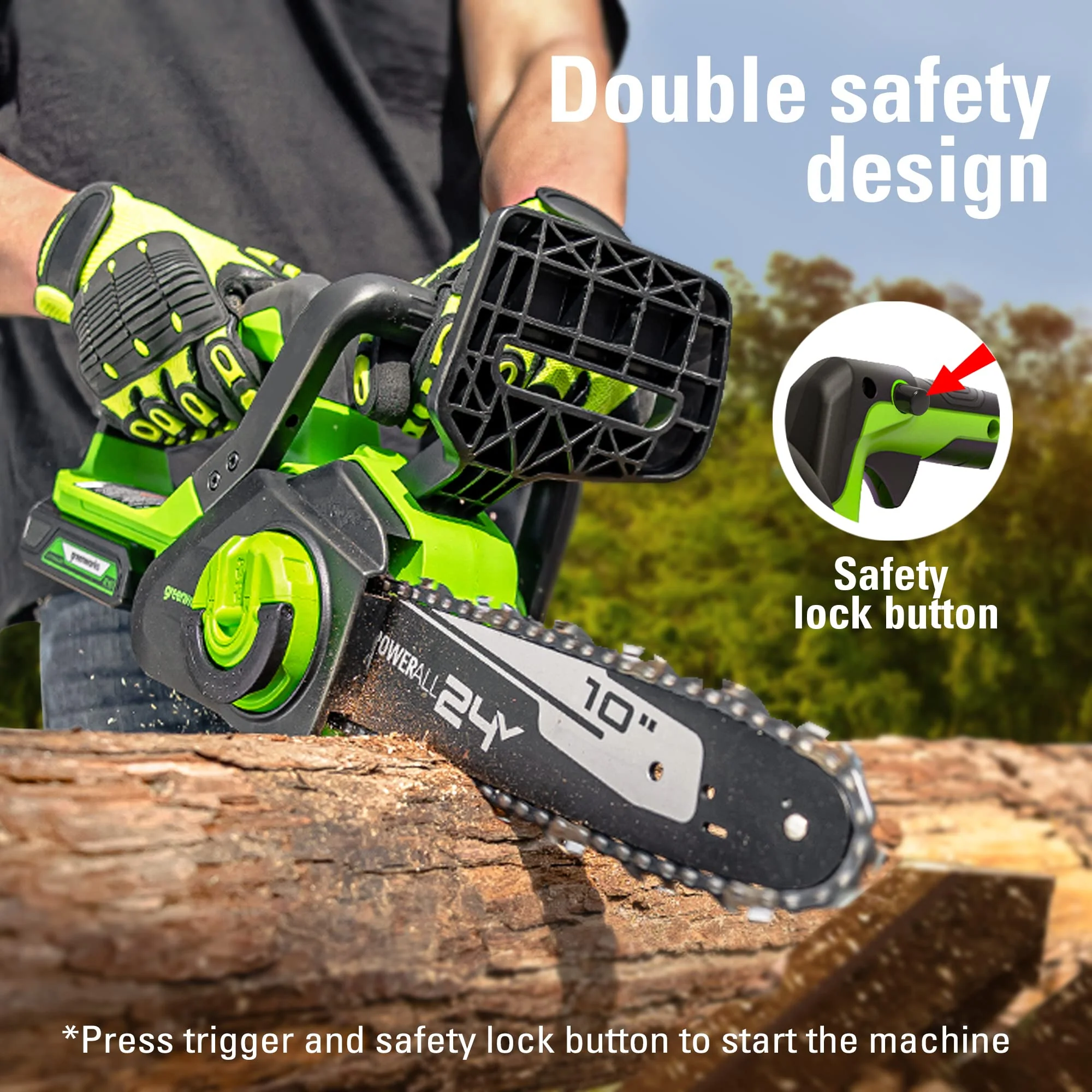 24V 10" Cordless Battery Chainsaw (Tool Only) - Image 5