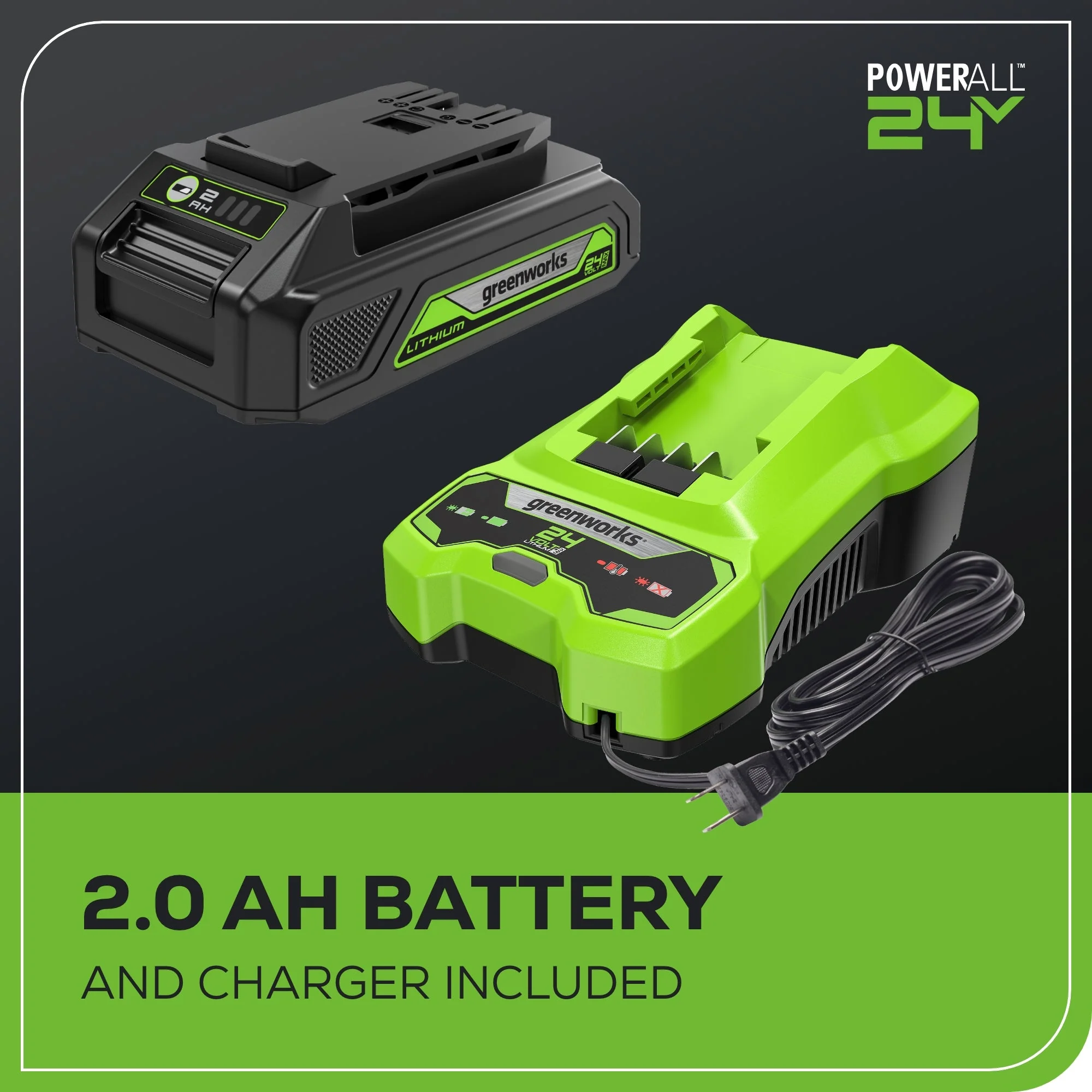 24V 10" Cordless Battery Chainsaw: 2.0 Ah USB Battery and Charger - Image 11