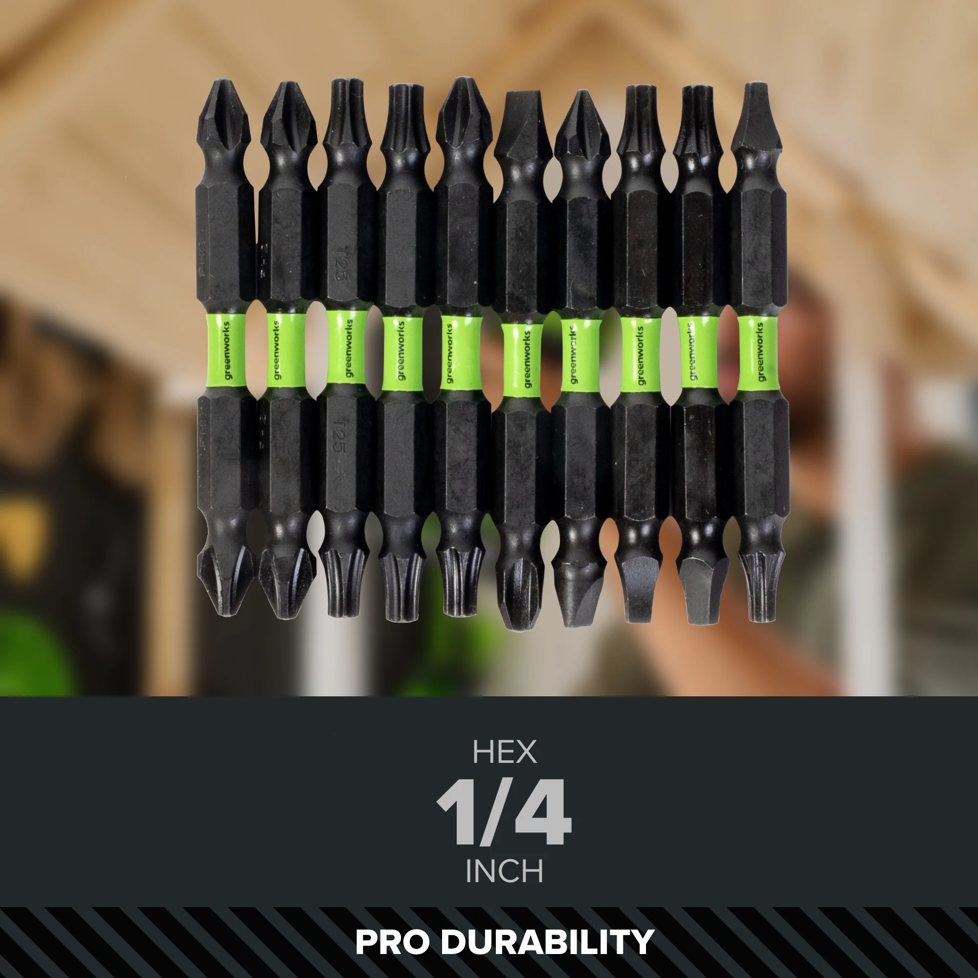 Pro 10-PC Dual Sided Impact Bit Set - Image 2