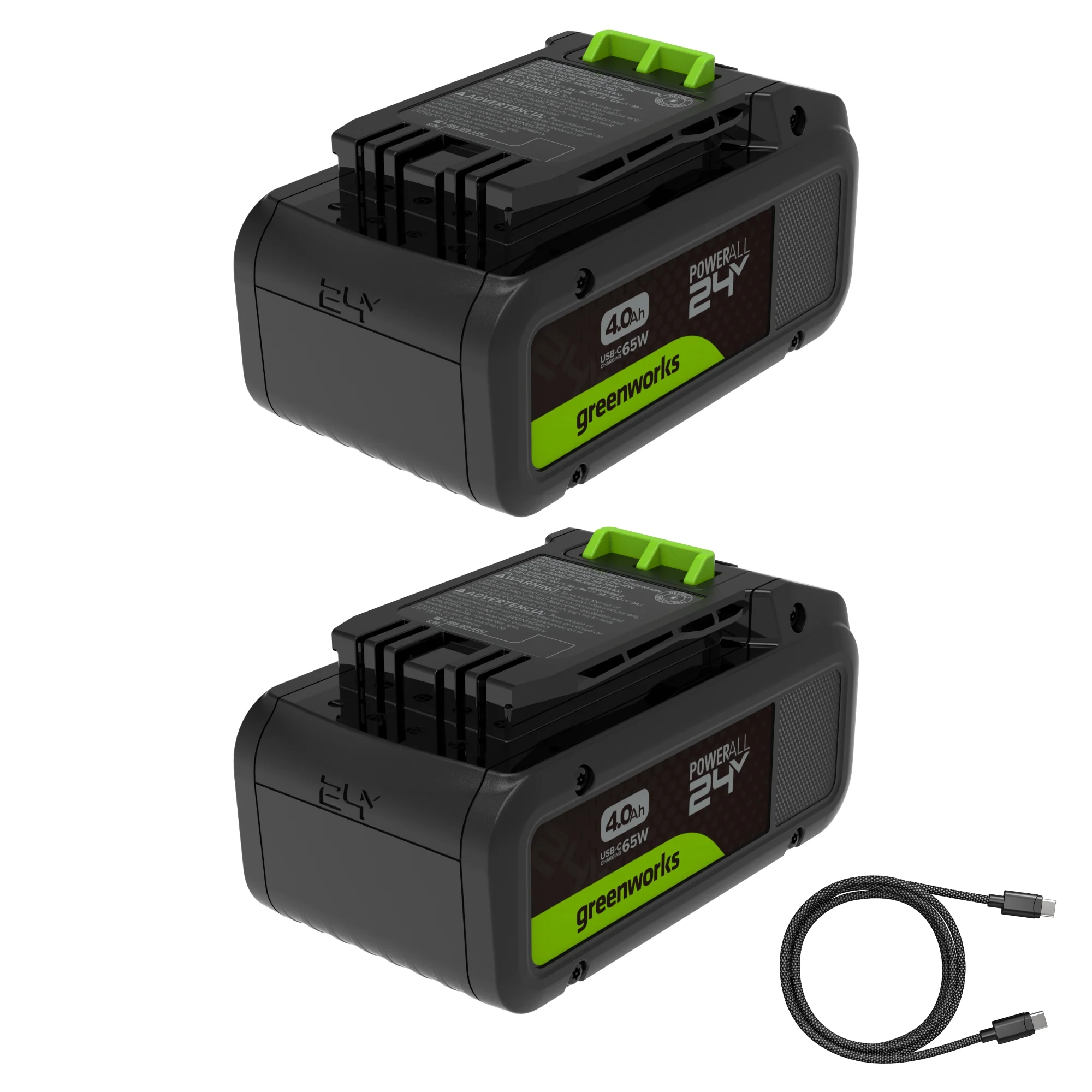 24V PowerAll Battery 2-Pack, with (2) 4.0 Ah Batteries