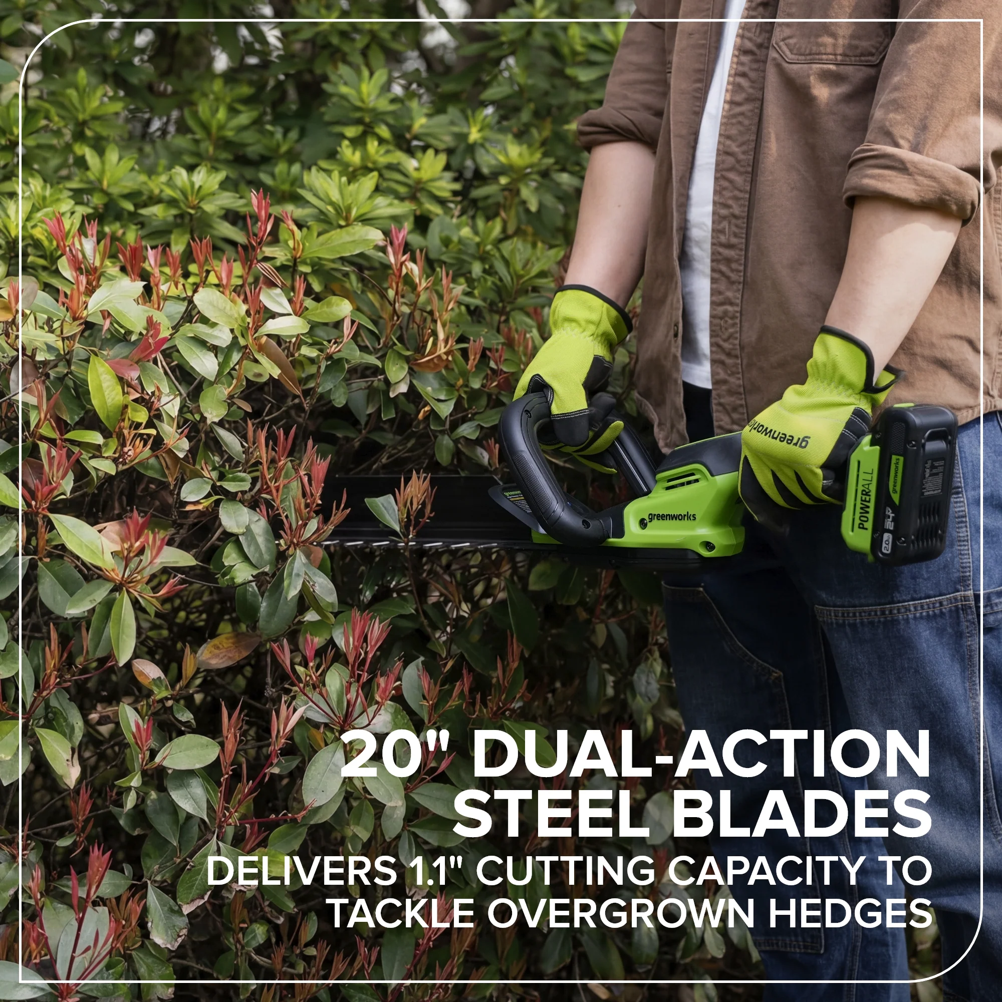 24V 20" Brushless (1.1" Cutting Capacity) Hedge Trimmer (Tool Only) - Image 10