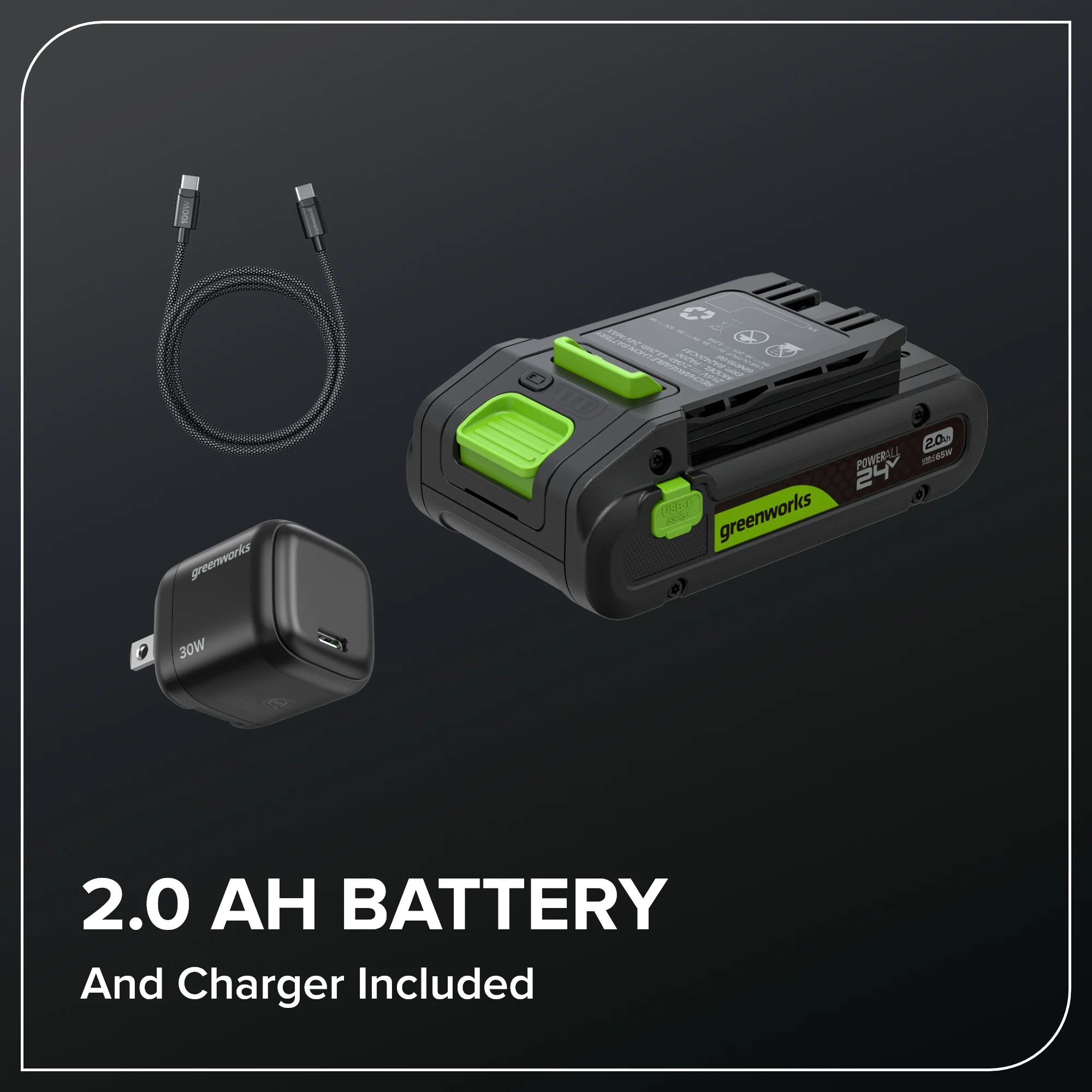 24V 22" Brushless (1.1" Cutting Capacity) Hedge Trimmer: 2.0Ah Battery and 30W Charger - Image 11