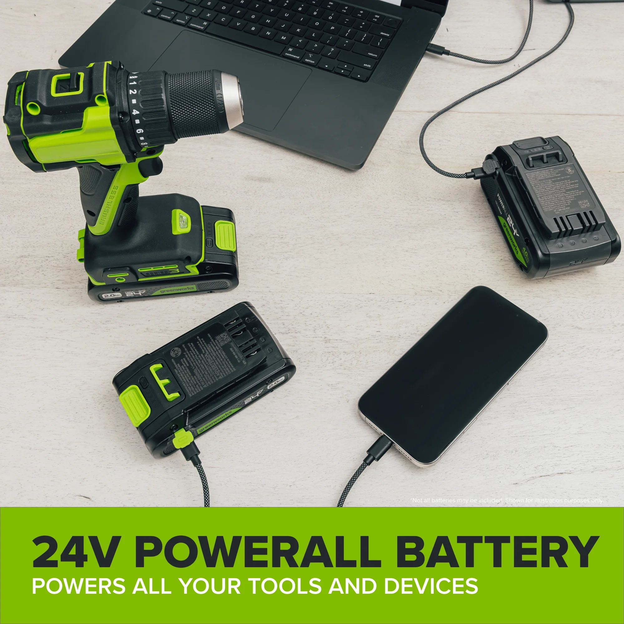 24V PowerAll Orbital Sander, Tool Only, with (3) Pieces of 80 Grit Sanding Paper - Image 12