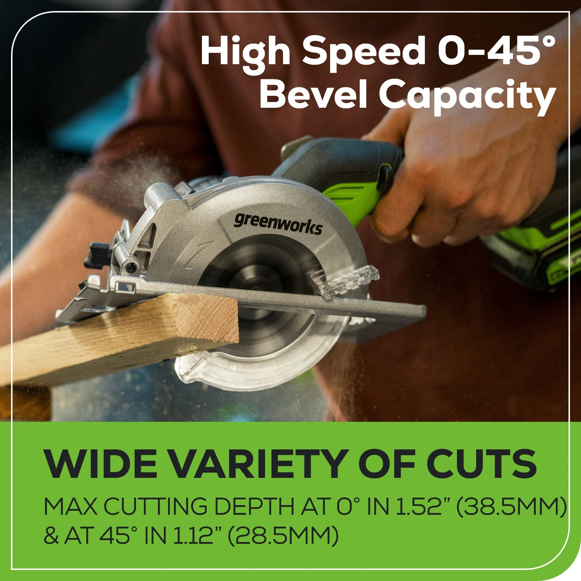 24V 4.5" Cordless Battery Mini Circular Saw (Tool Only) - Image 8