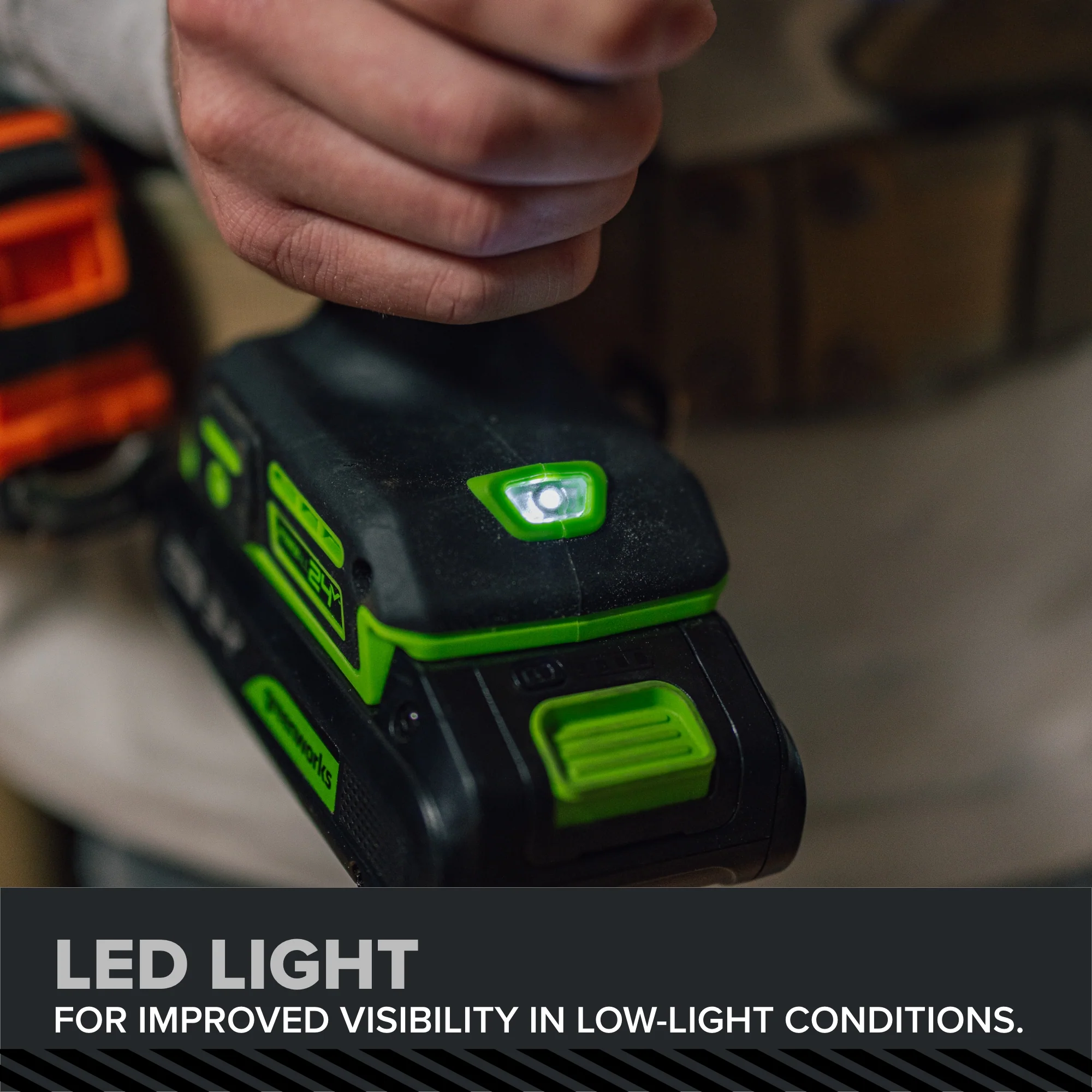 24V PowerAll Pro 850 in-lb 1/2" Hammer Drill, with 2.0 Ah USB-C Battery, 30W Charger, Belt Clip, and Auxiliary Handle - Image 16