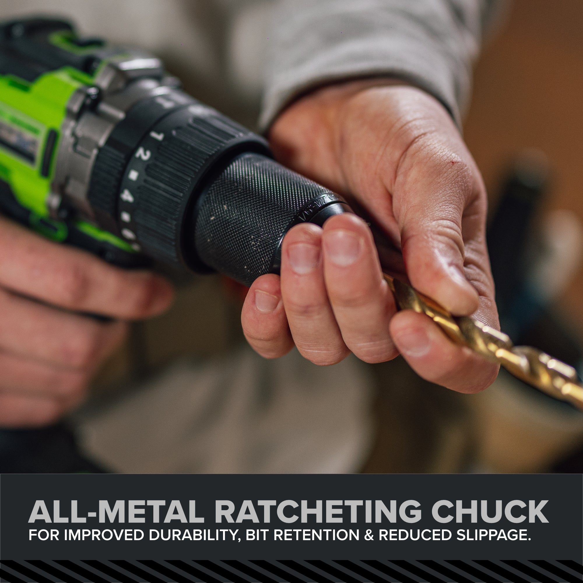 24V PowerAll Pro 850 in-lb 1/2" Hammer Drill, with 2.0 Ah USB-C Battery, 30W Charger, Belt Clip, and Auxiliary Handle - Image 17