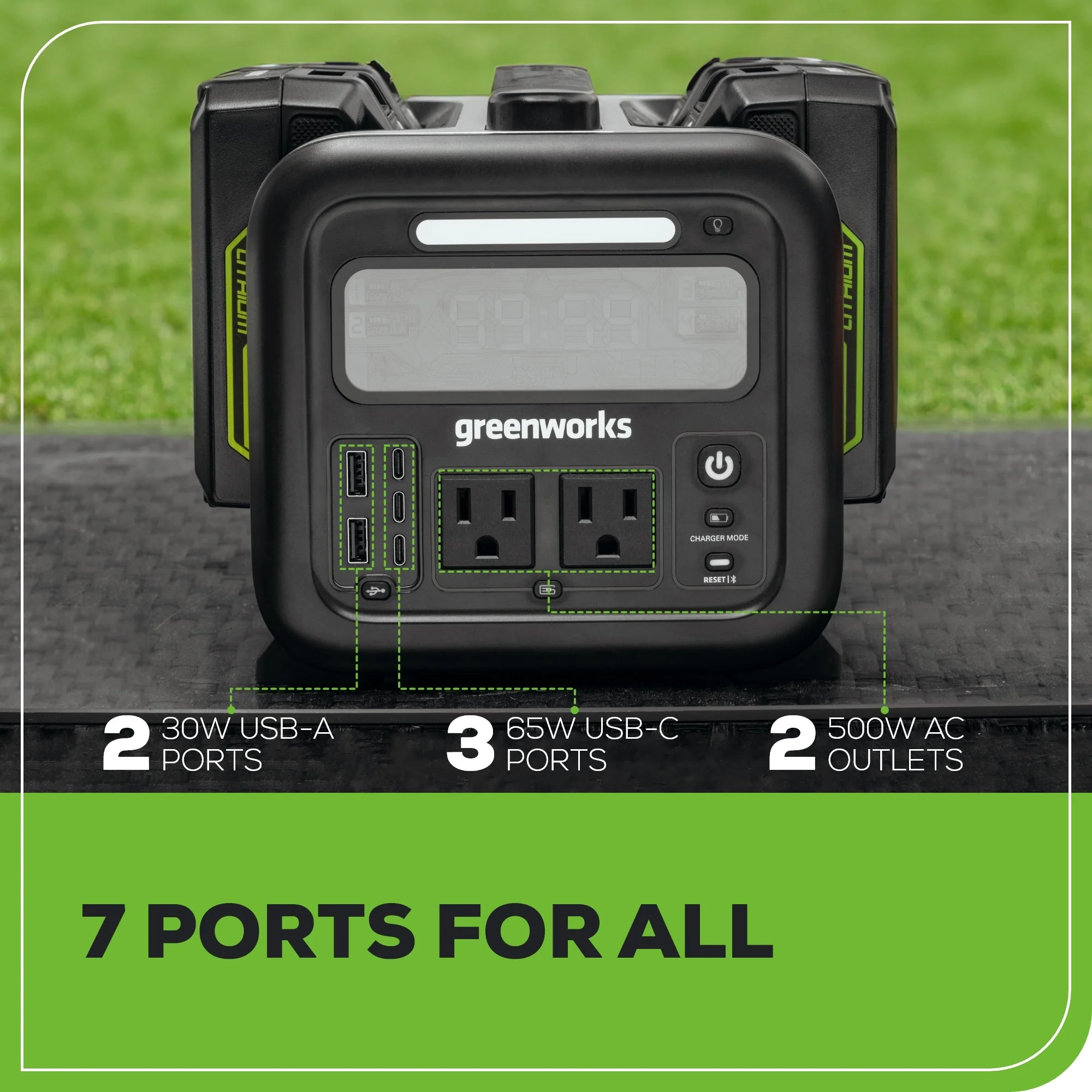 24V 500W Portable Power Station, (4)4.0 Ah Battery and Charger - Image 6