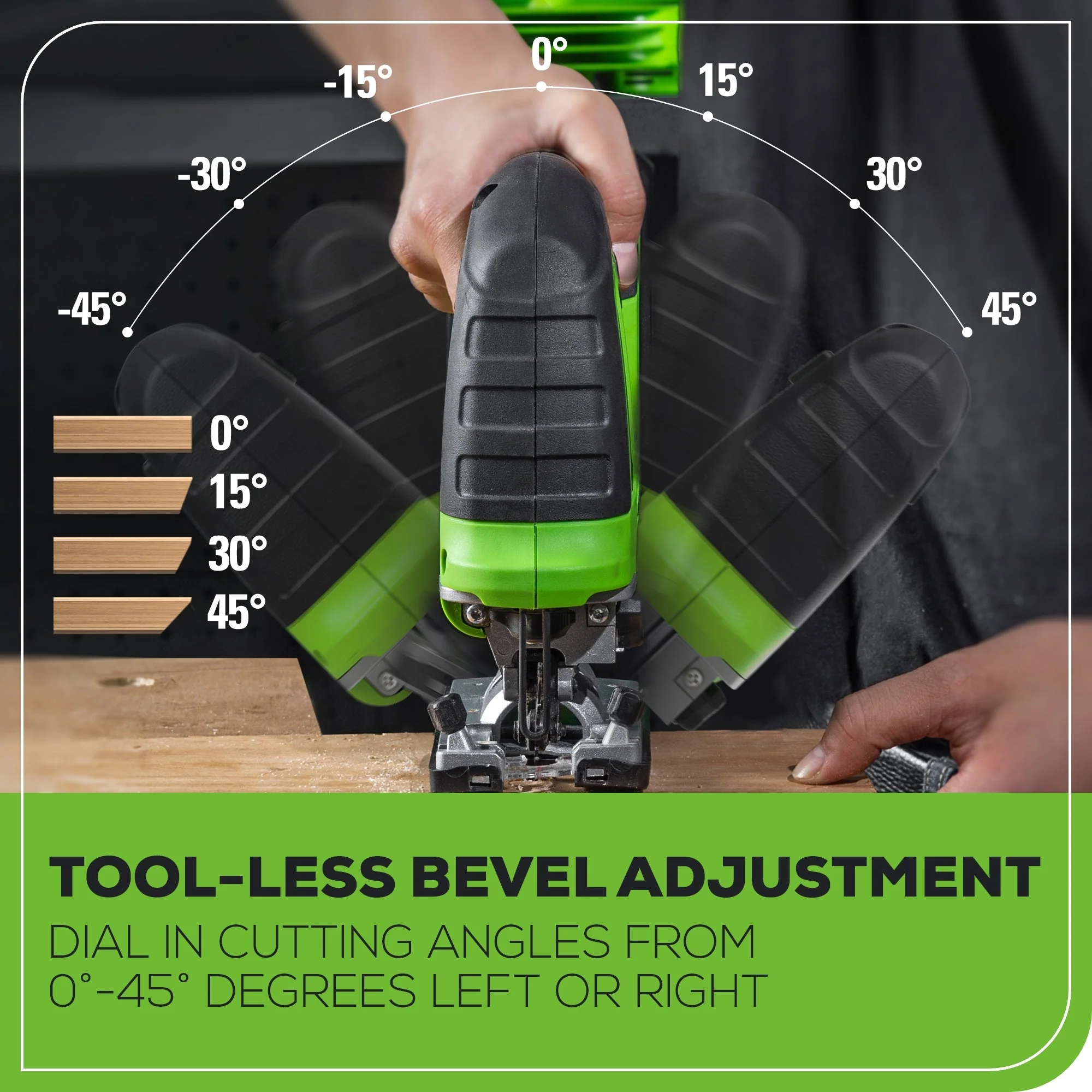 24V Cordless Battery Jig Saw: 4.0 Ah USB Battery and Charger - Image 6