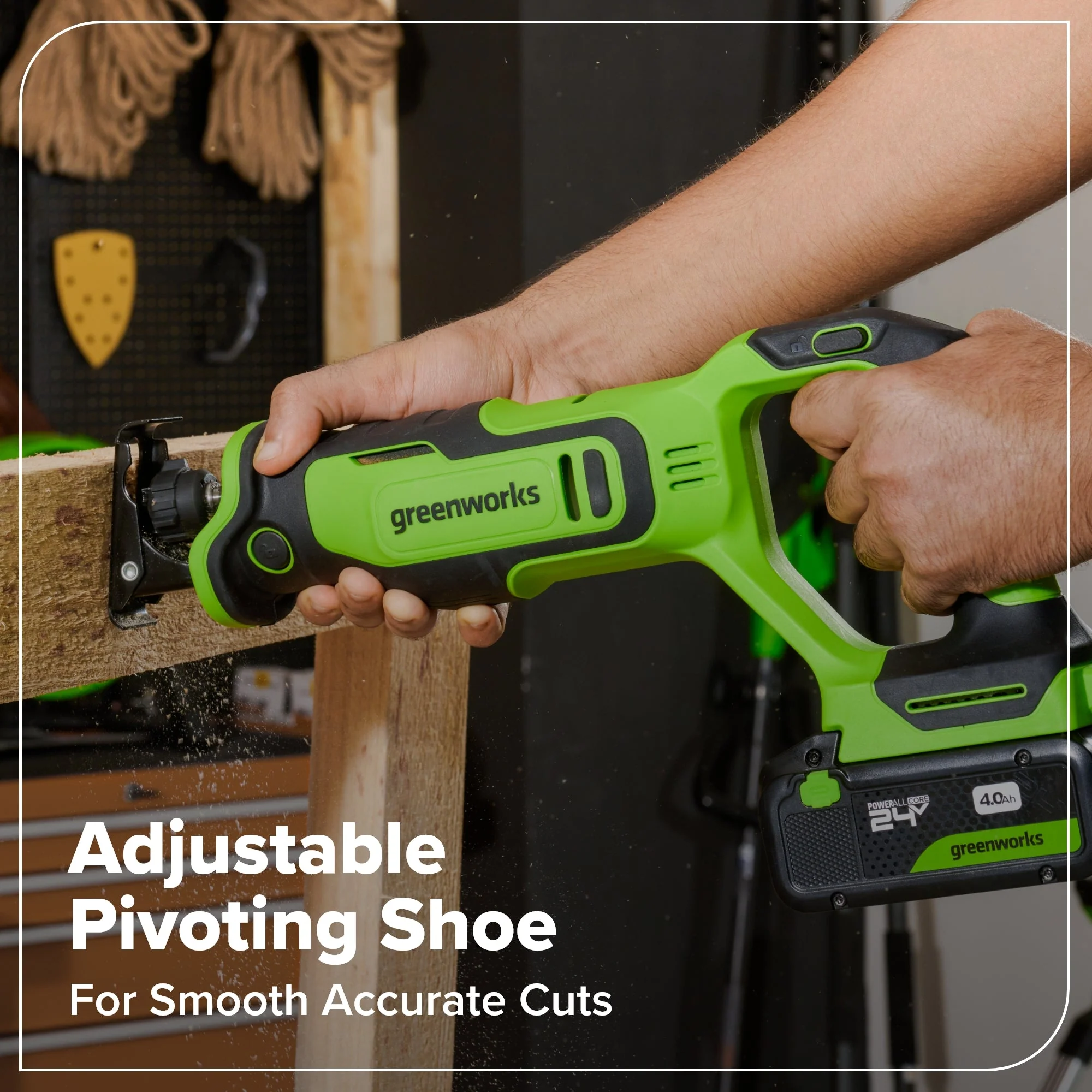 24V Brushless Power Tool 10PC Combo Kit: (2) 4.0 Ah and (1) 2.0 Ah USB-C Batteries and Charger - Image 22