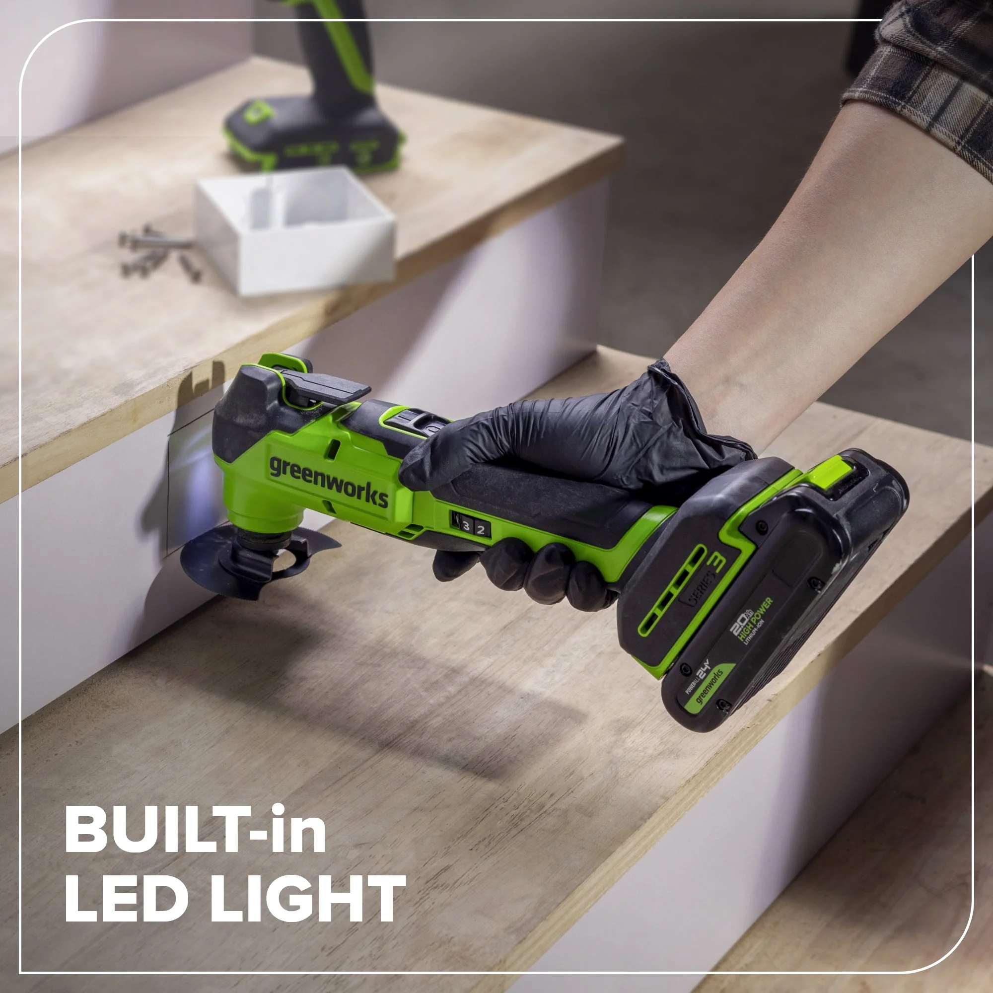 24V Brushless Power Tool 5PC Combo Kit, (1) 4.0 Ah and (1) 2.0 Ah USB-C Batteries and Charger - Image 21