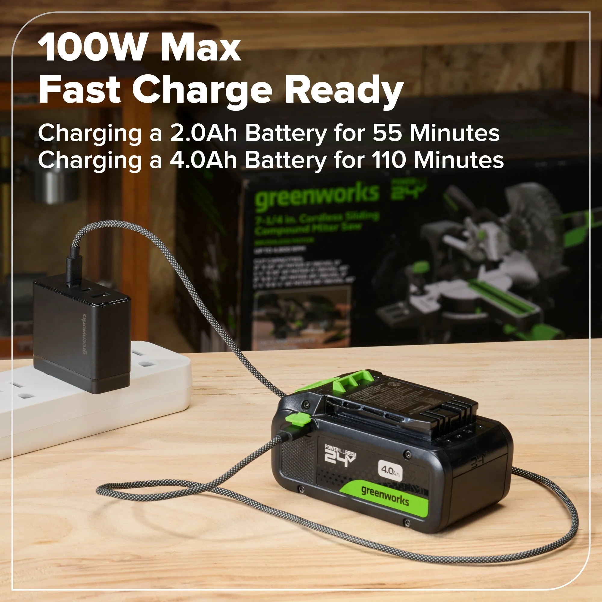 24V Brushless Power Tool 5PC Combo Kit, (1) 4.0 Ah and (1) 2.0 Ah USB-C Batteries and Charger - Image 28