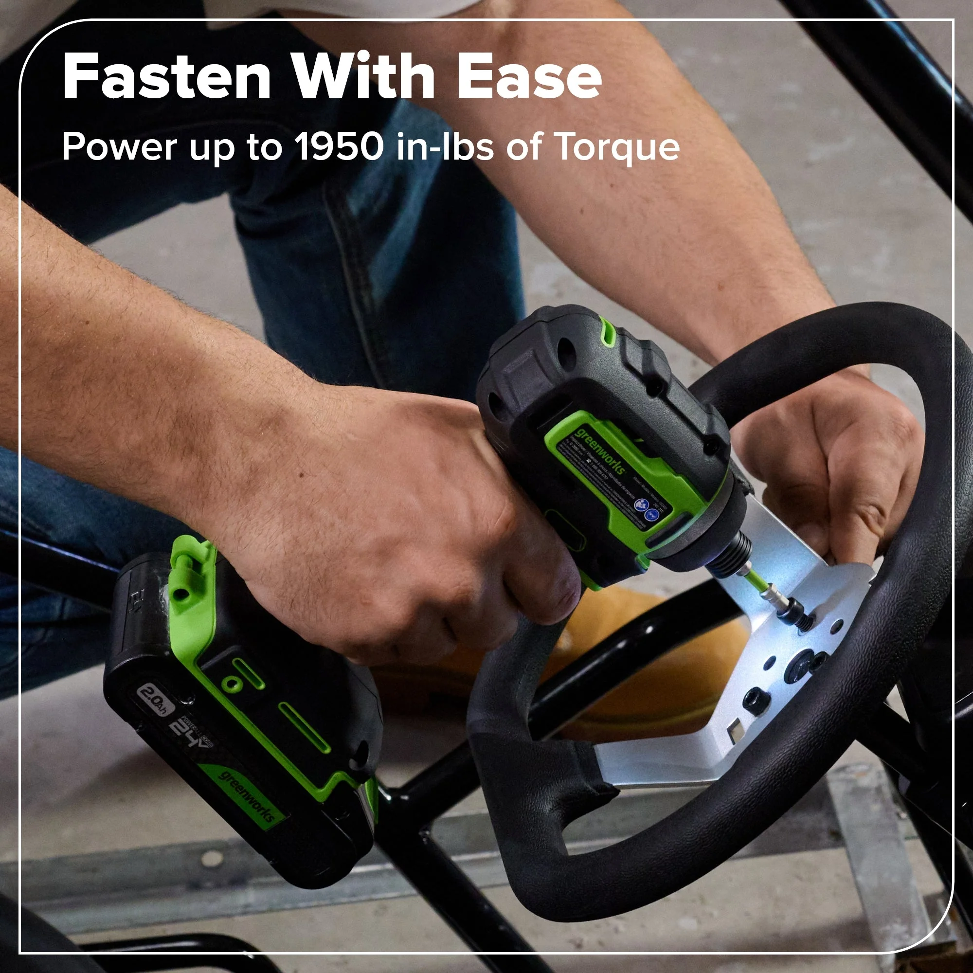 24V Brushless Power Tool 6PC Combo Kit w/ (1) 4.0Ah & (1) 2.0Ah USB-C Batteries and Charger - Image 14