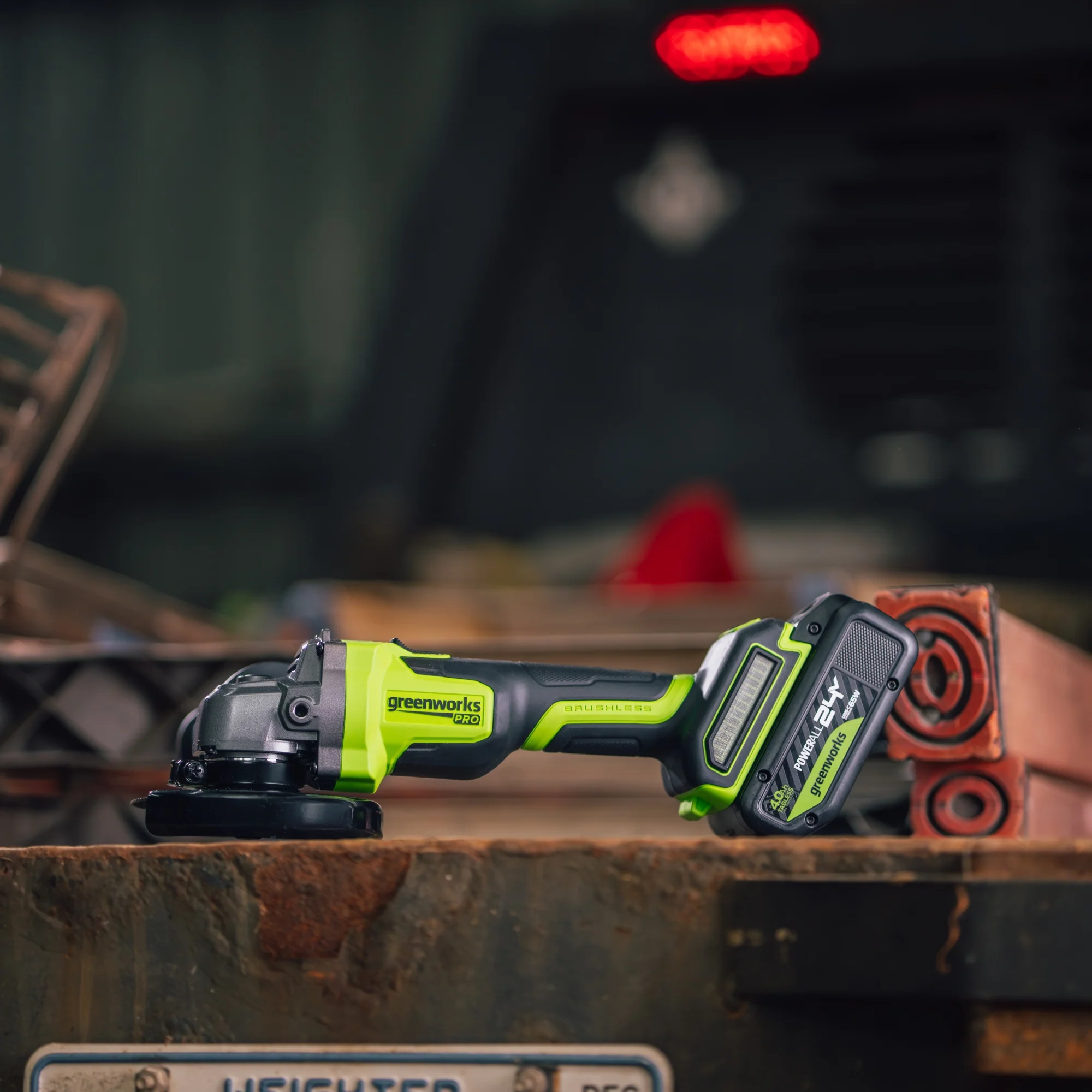 24V PowerAll Pro 4-1/2" Angle Grinder, with Handle, Grinding Wheel, Guards, and Spanner Wrench - Image 3