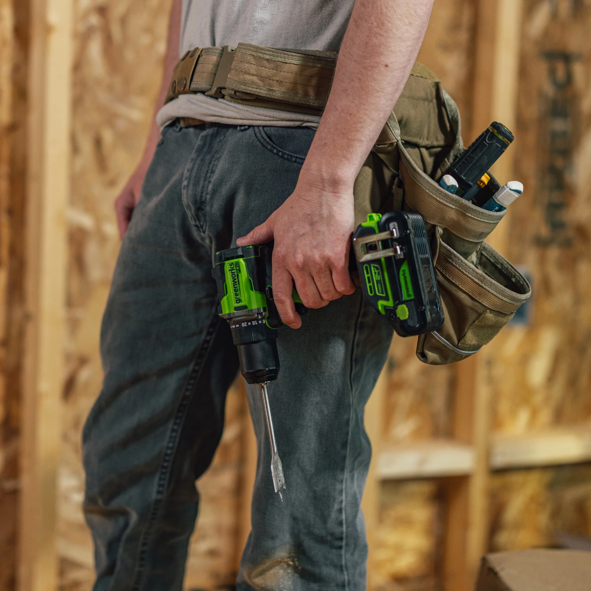 24V PowerAll Pro 530 in-lb Drill Driver and 2,200 in-lb Impact Driver Combo Kit, with (2) 2.0 Ah Batteries, 65W Charger, 3' Cable, Belt Clips, and Carrying Bag - Image 2