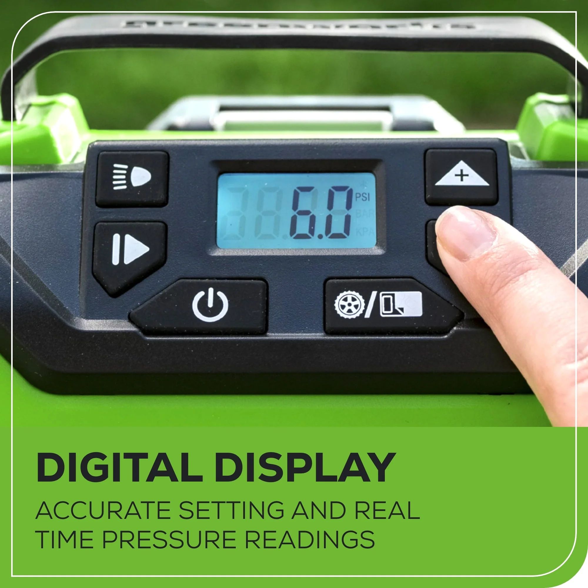 24V Cordless Battery Inflator, (1) 2Ah USB Battery and Charger - Image 4
