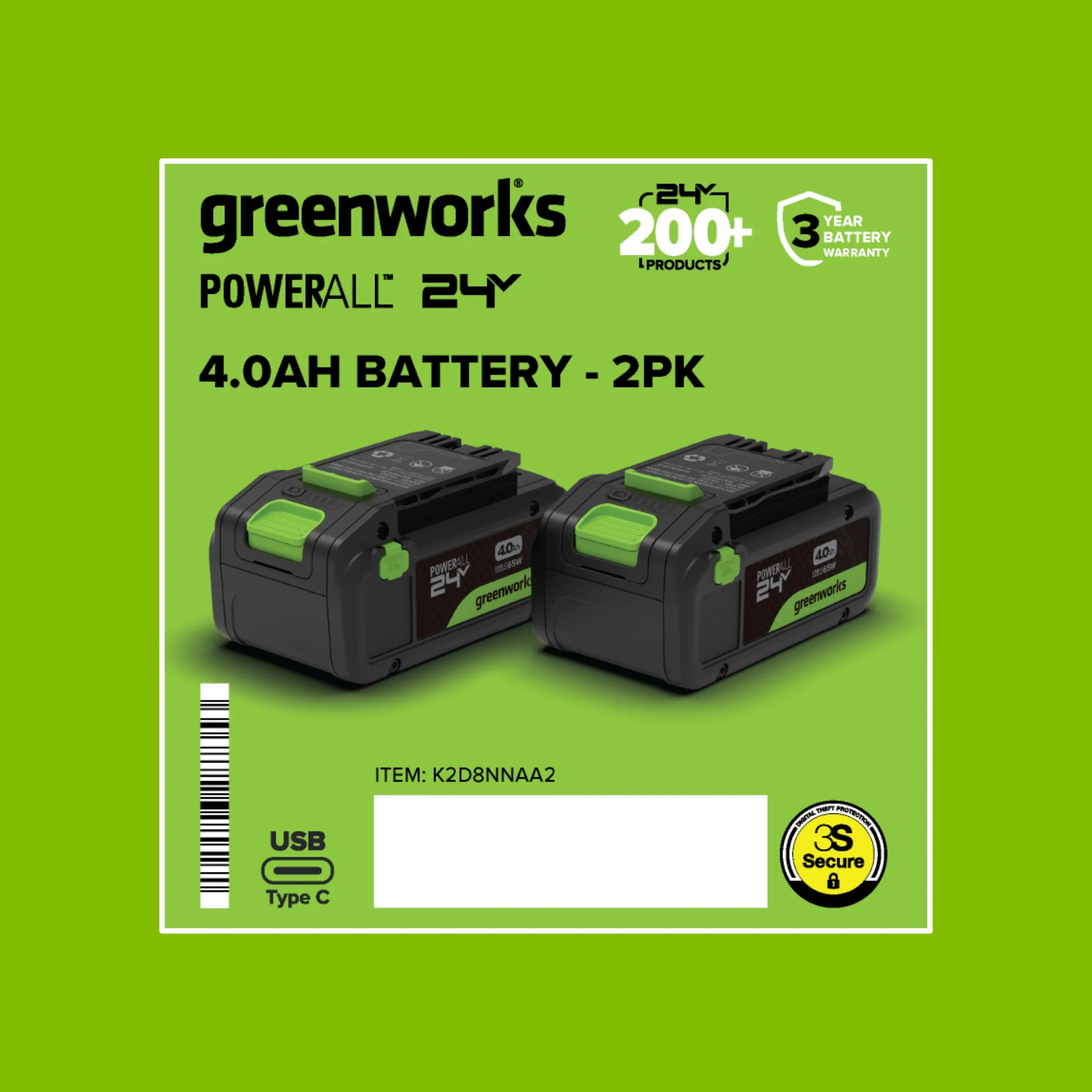 24V PowerAll High Power 4.0 Ah Battery (2-Pack) - Image 7