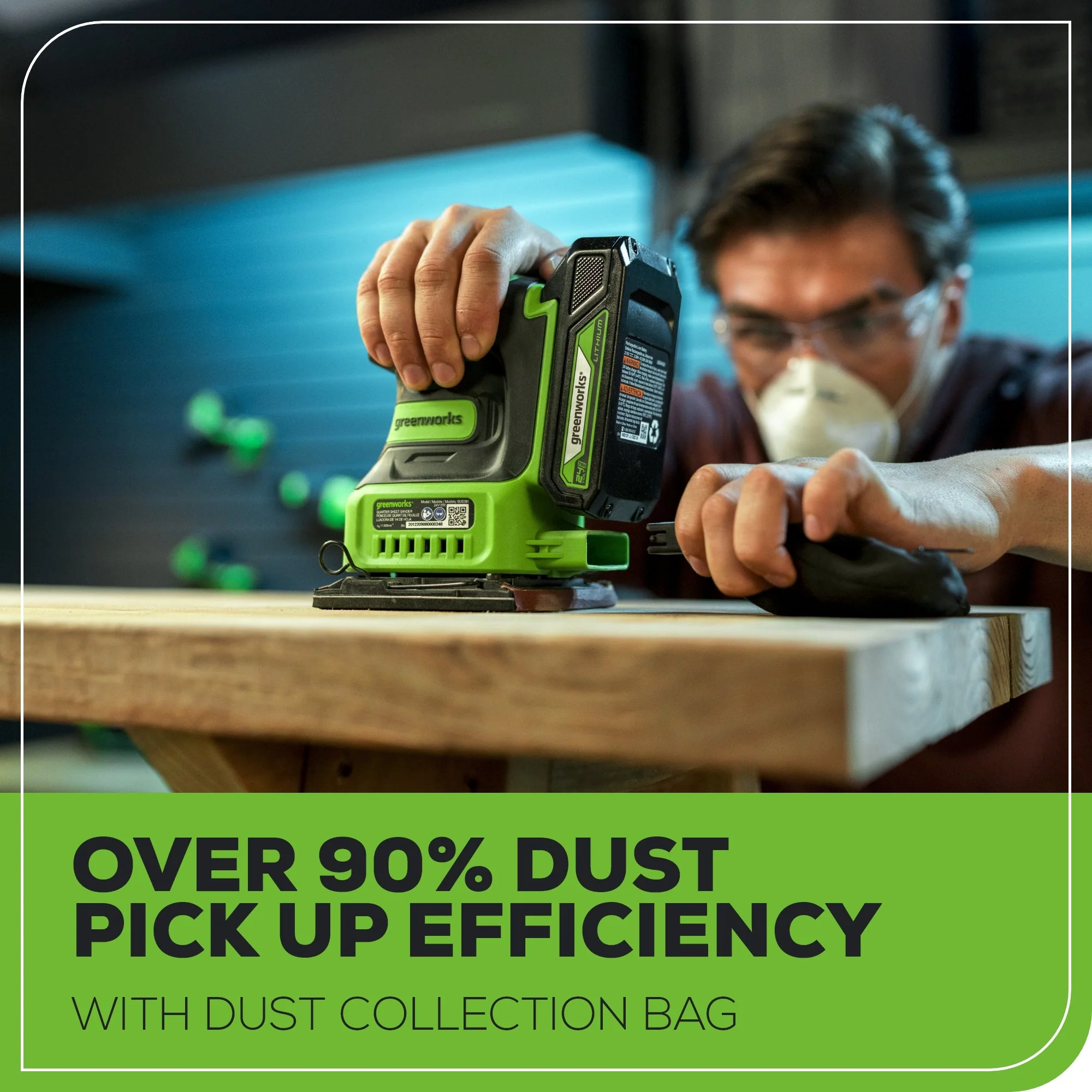 24V Cordless Battery Quarter Sheet Sander (Tool Only) - Image 8