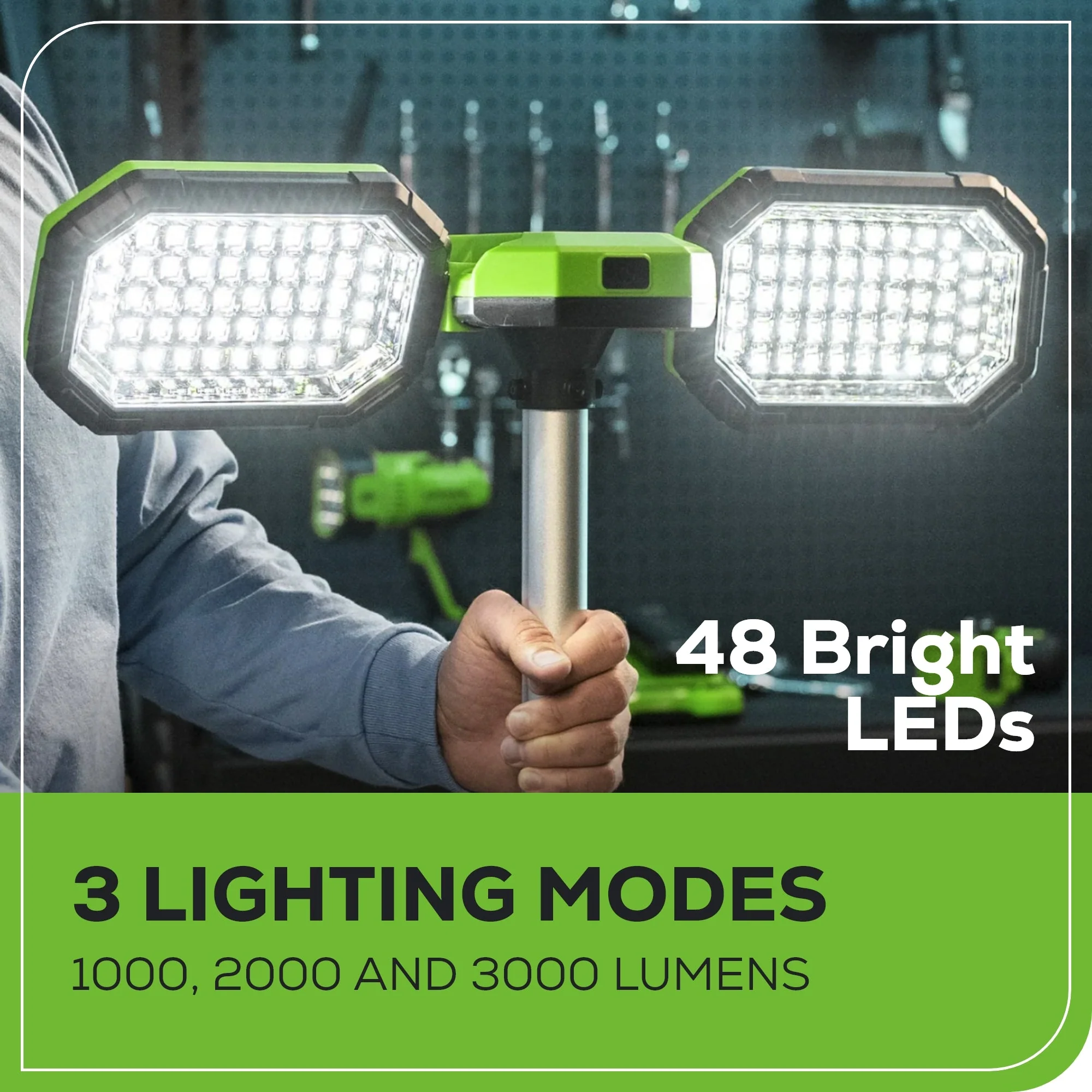 24V Cordless Battery Standing Light (Tool Only) - Image 4
