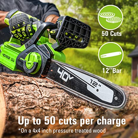 40V 12" Cordless Battery Chainsaw (Tool Only) - Image 4