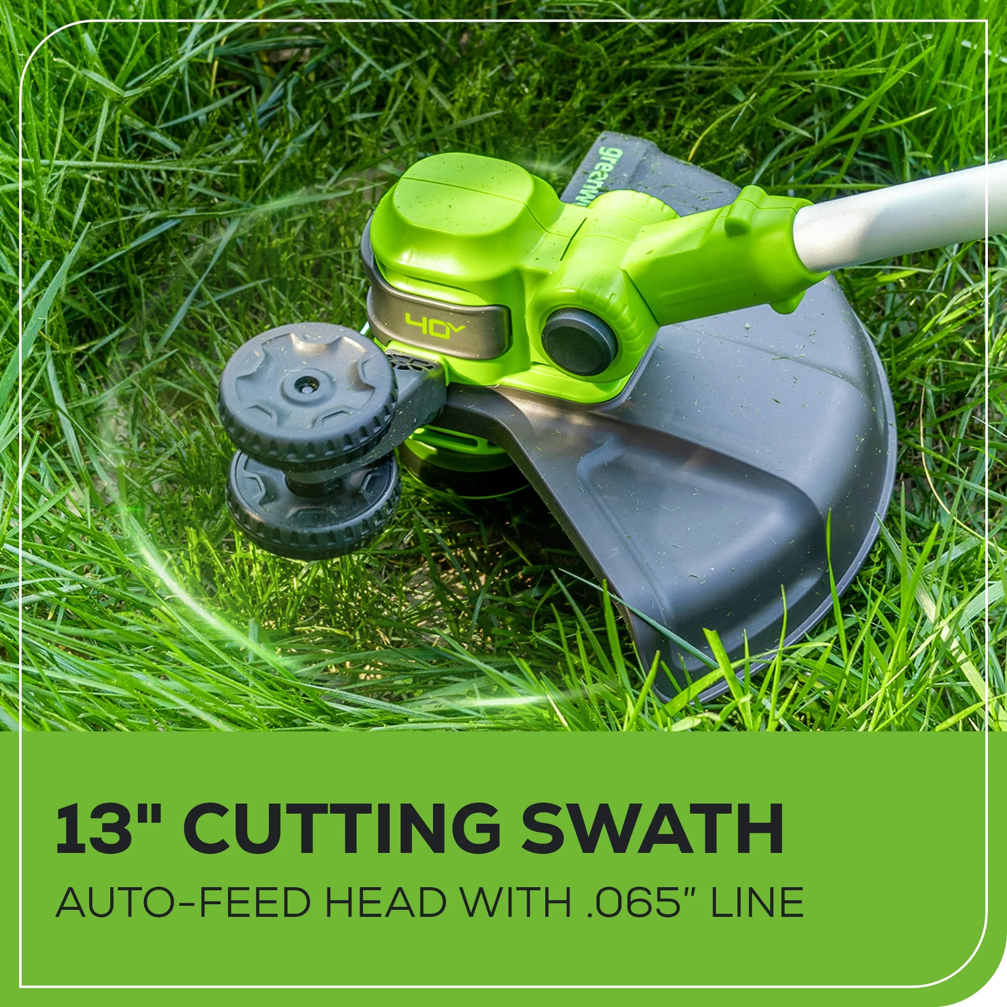 40V 13" Gen 2 Cordless Battery String Trimmer / Edger: 2.0 Ah USB Battery and Charger - Image 5