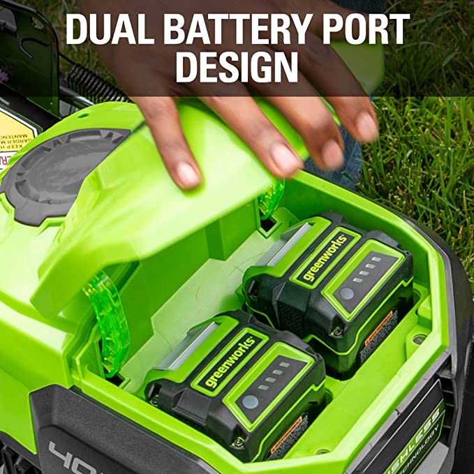 40V 21" Cordless Battery Brushless Push Lawn Mower: 5.0 Ah USB Battery and Charger, LM2104 - Image 7