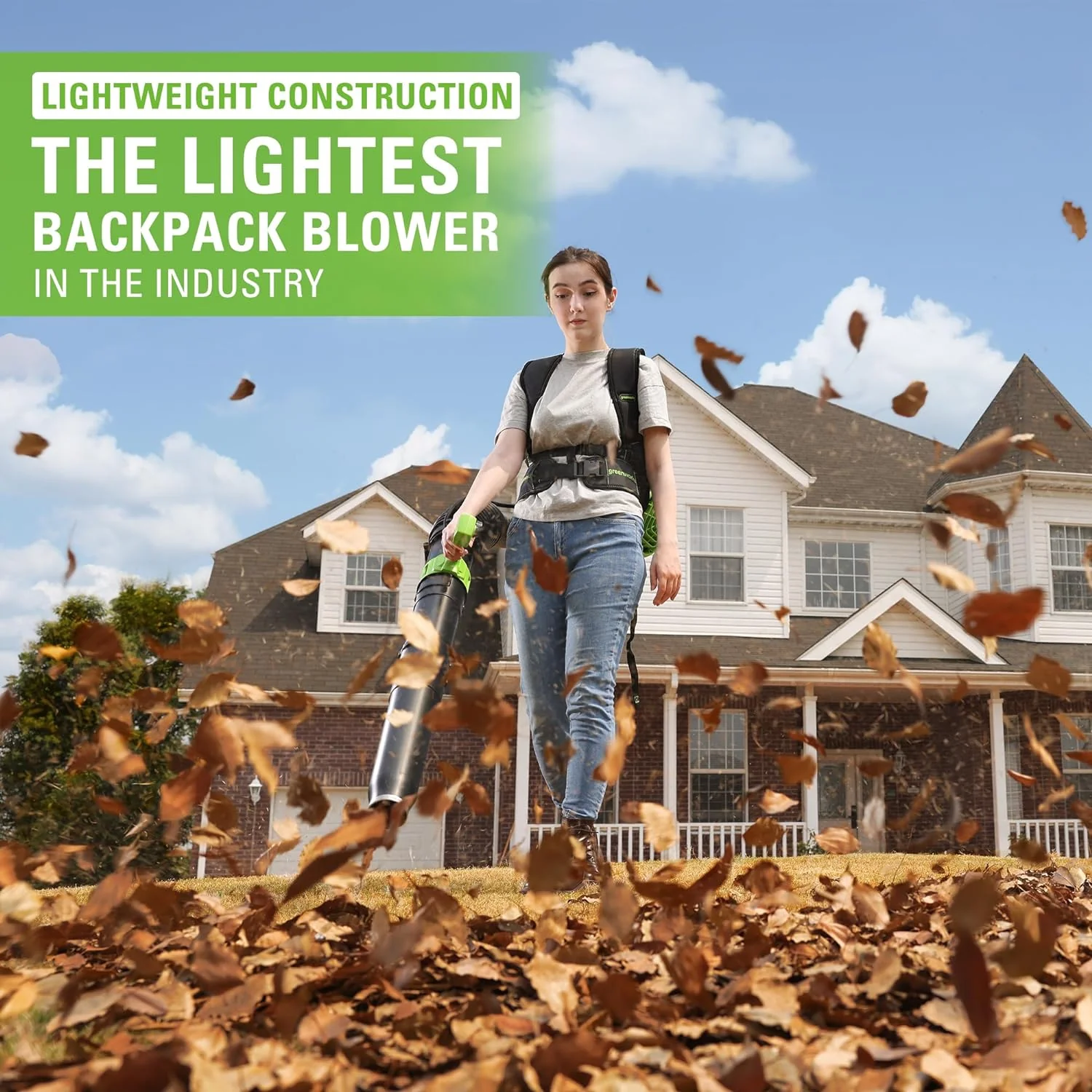 40V 710 CFM Cordless Battery Dual-Port Backpack Blower: (2) 5.0Ah Battery and Charger - Image 4