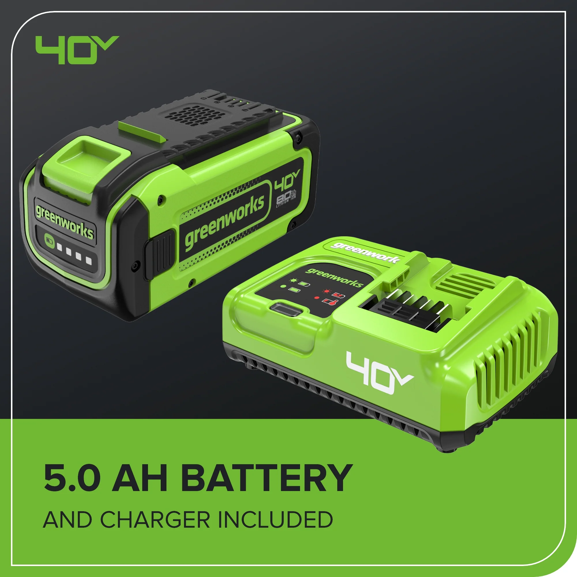 40V 730 CFM Cordless Battery Leaf Blower: 5.0 Ah Battery and 5A Charger - Image 11