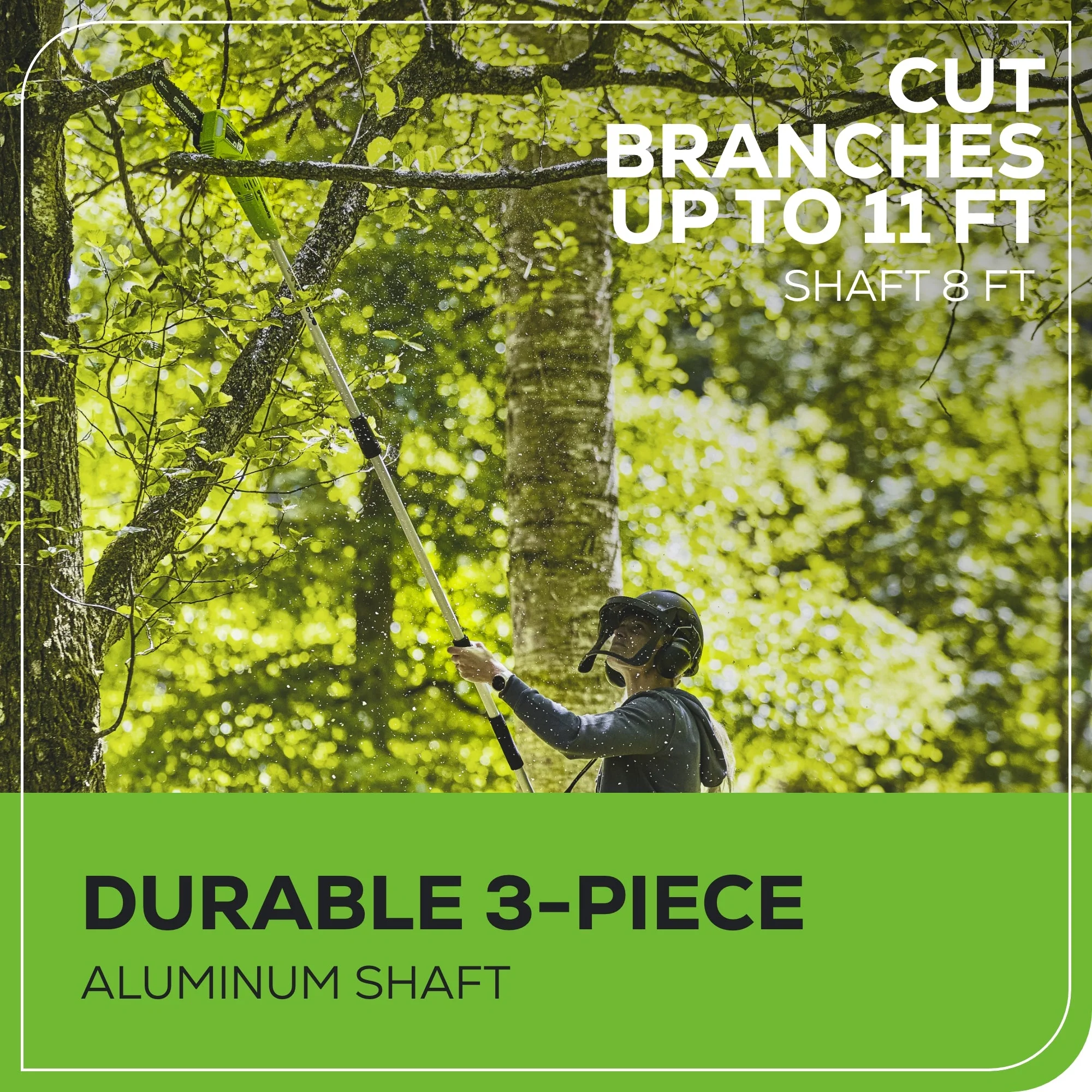 40V 8" Cordless Battery Pole Saw (Tool Only) - Image 8