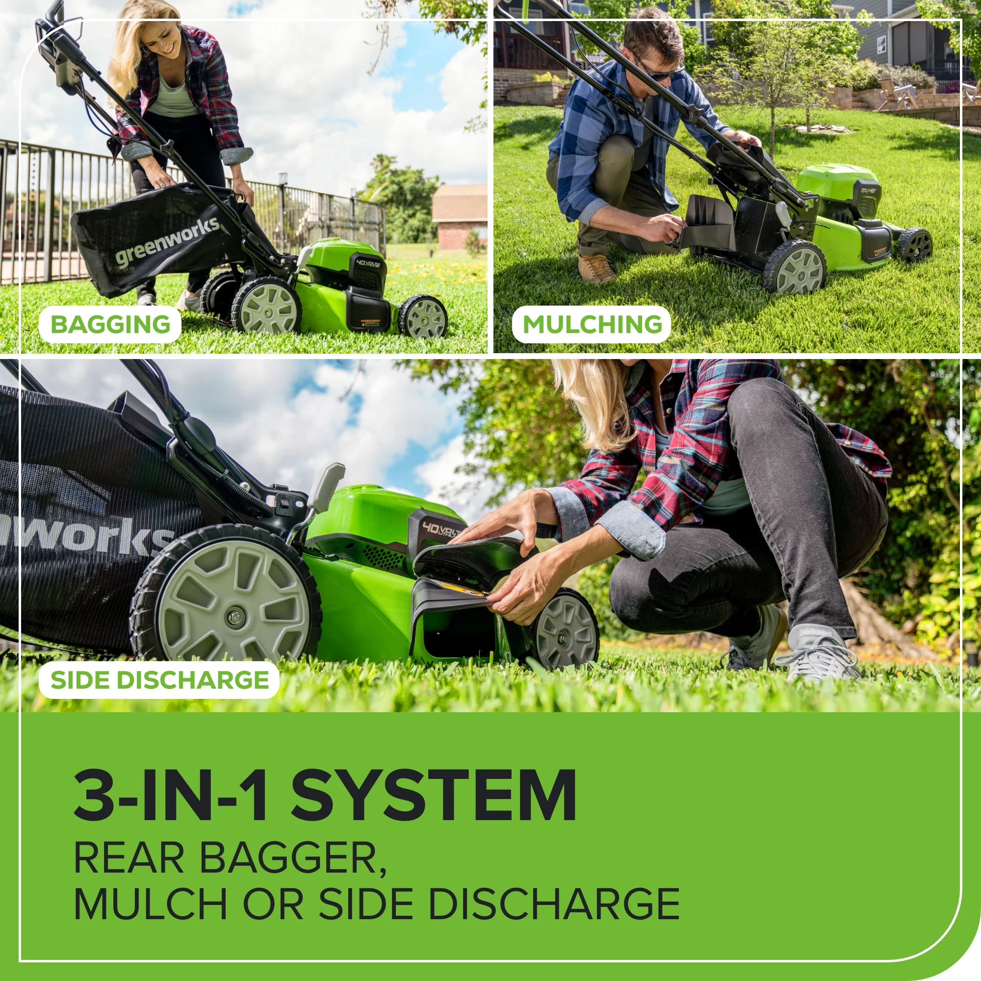 40V 21" Cordless Battery Self-Propelled Lawn Mower: (2) 4.0 Ah USB Batteries and Charger, LM2124S - Image 8