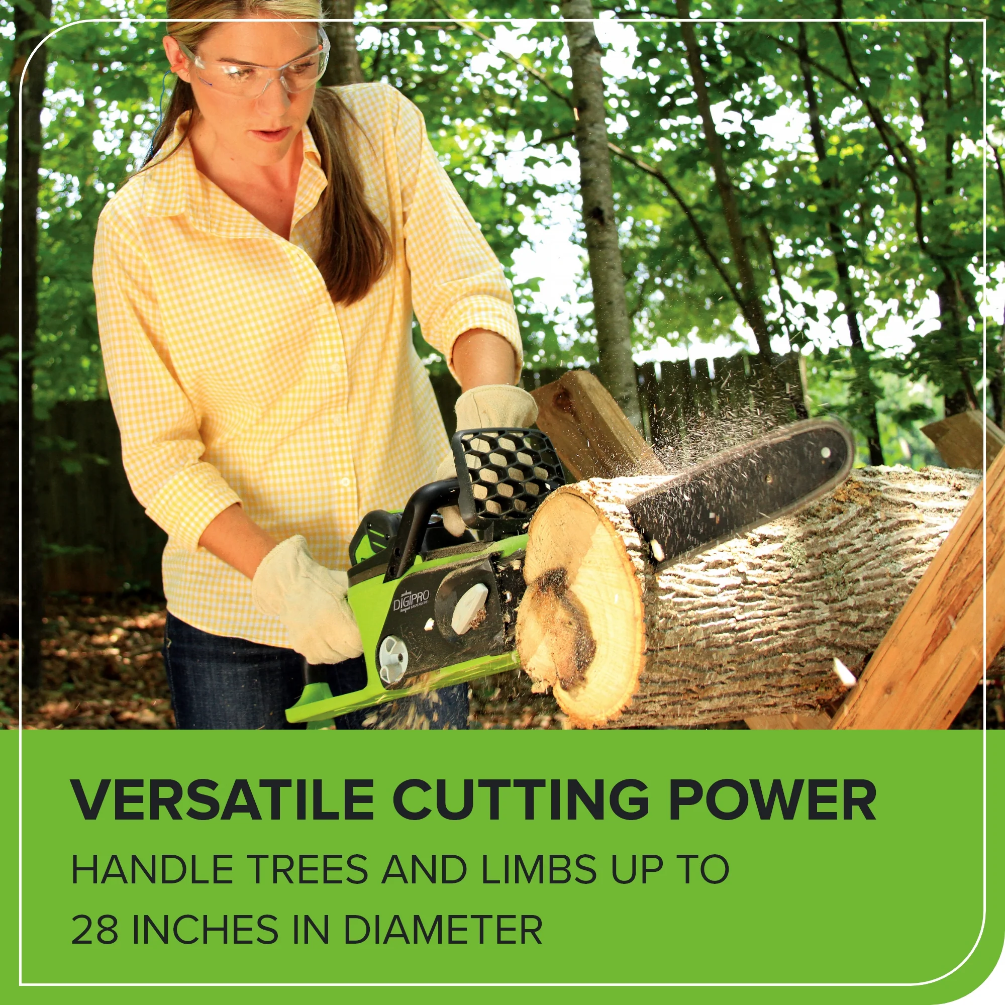 40V 16" Brushless Cordless Chainsaw w/ 4.0Ah Battery & Charger - Image 9