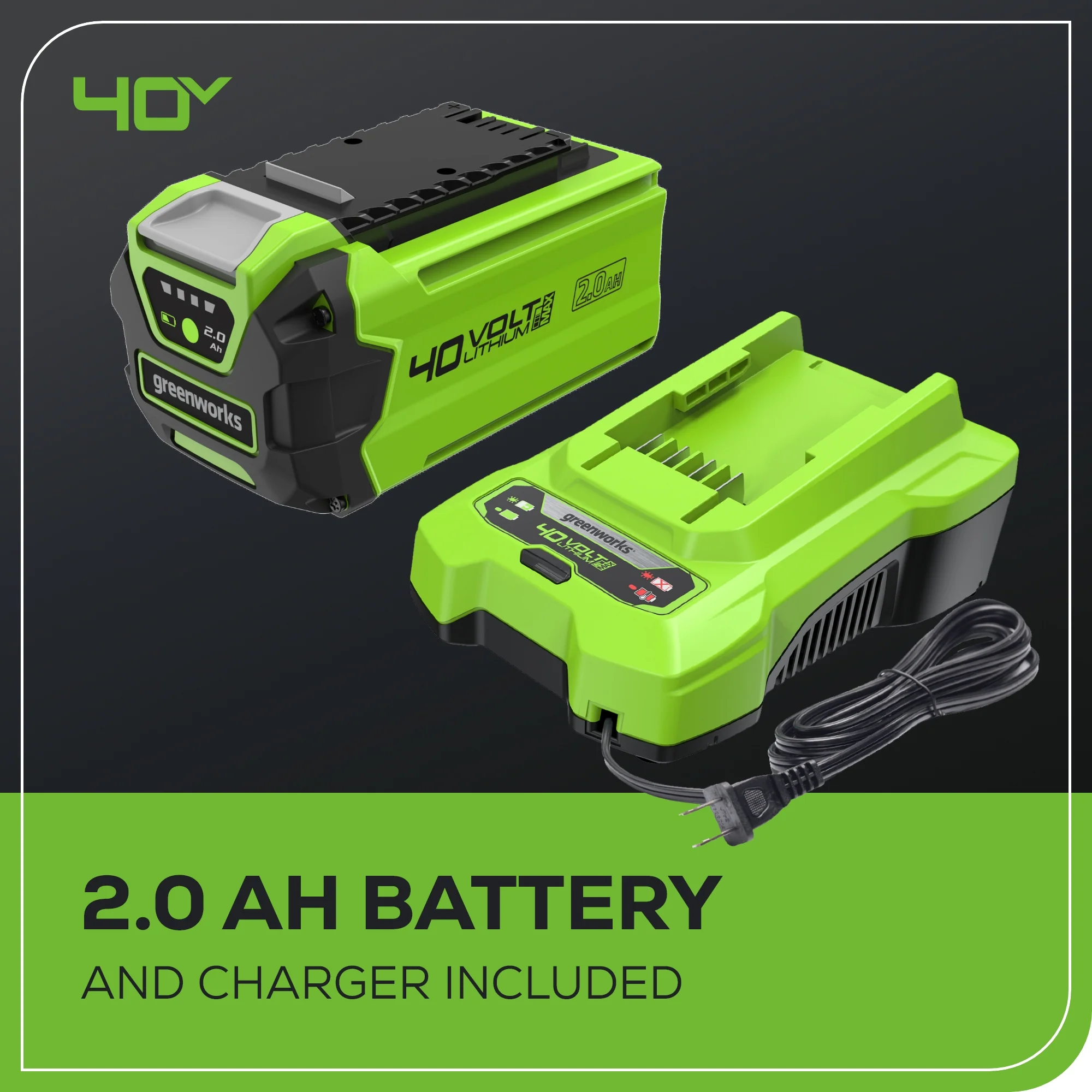 40V 135 CFM Cordless Battery Leaf Blower: 2.0 Ah Battery and Charger - Image 8