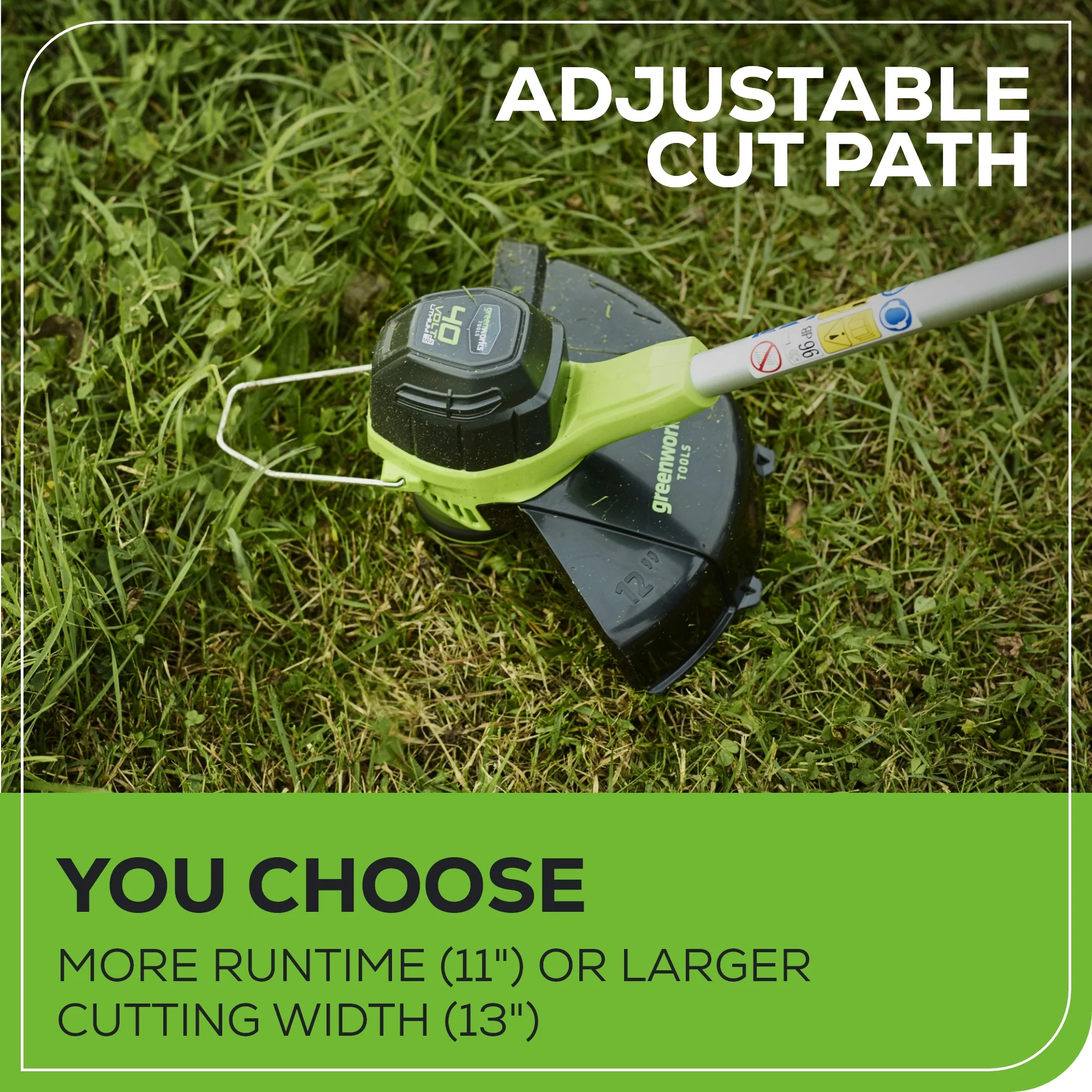 40V 12" Cordless Battery String Trimmer w/ 2.0 Ah Battery & Charger - Image 8