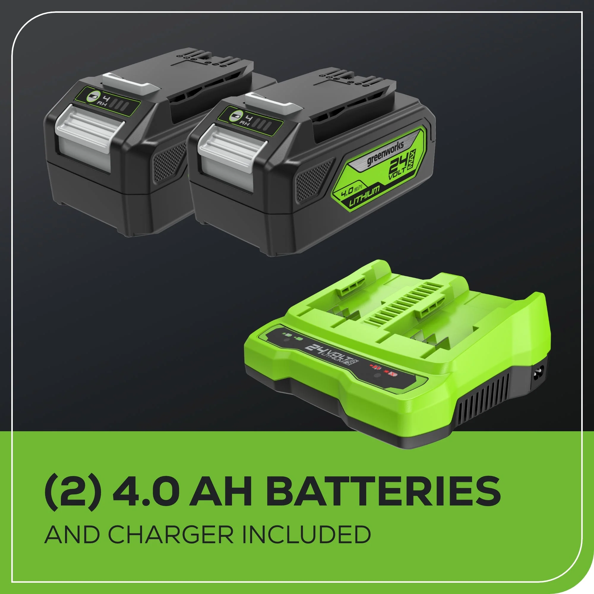 48V (24V x 2) 17" Cordless Battery Push Lawn Mower: (2) 4.0 Ah Batteries and Dual-Port Charger, LM1702 - Image 9