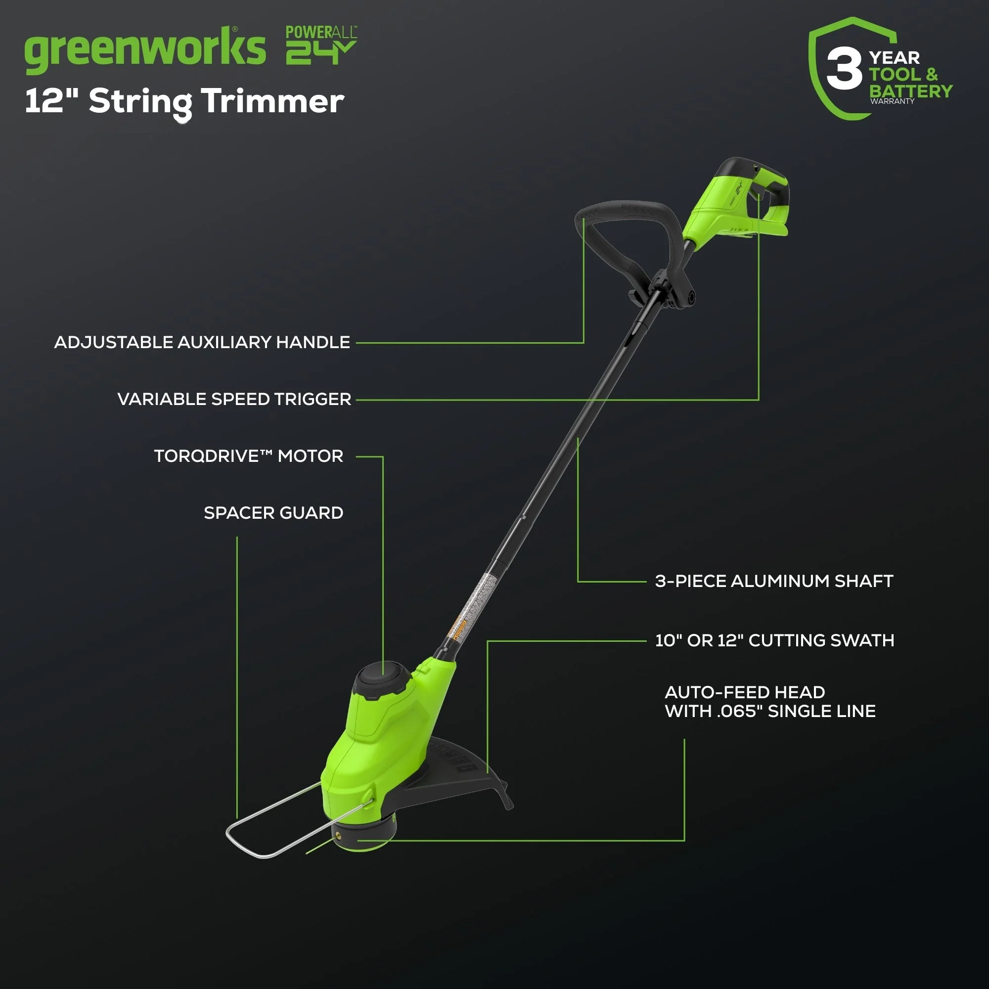48V (24V x 2) 21" Cordless Battery Self-Propelled Mower 3PC Combo Kit: (2) 5.0Ah Batteries,(1) 2.0 Ah Battery,(1) Dual-Port Rapid Charger and (1) 2A Charger - Image 12