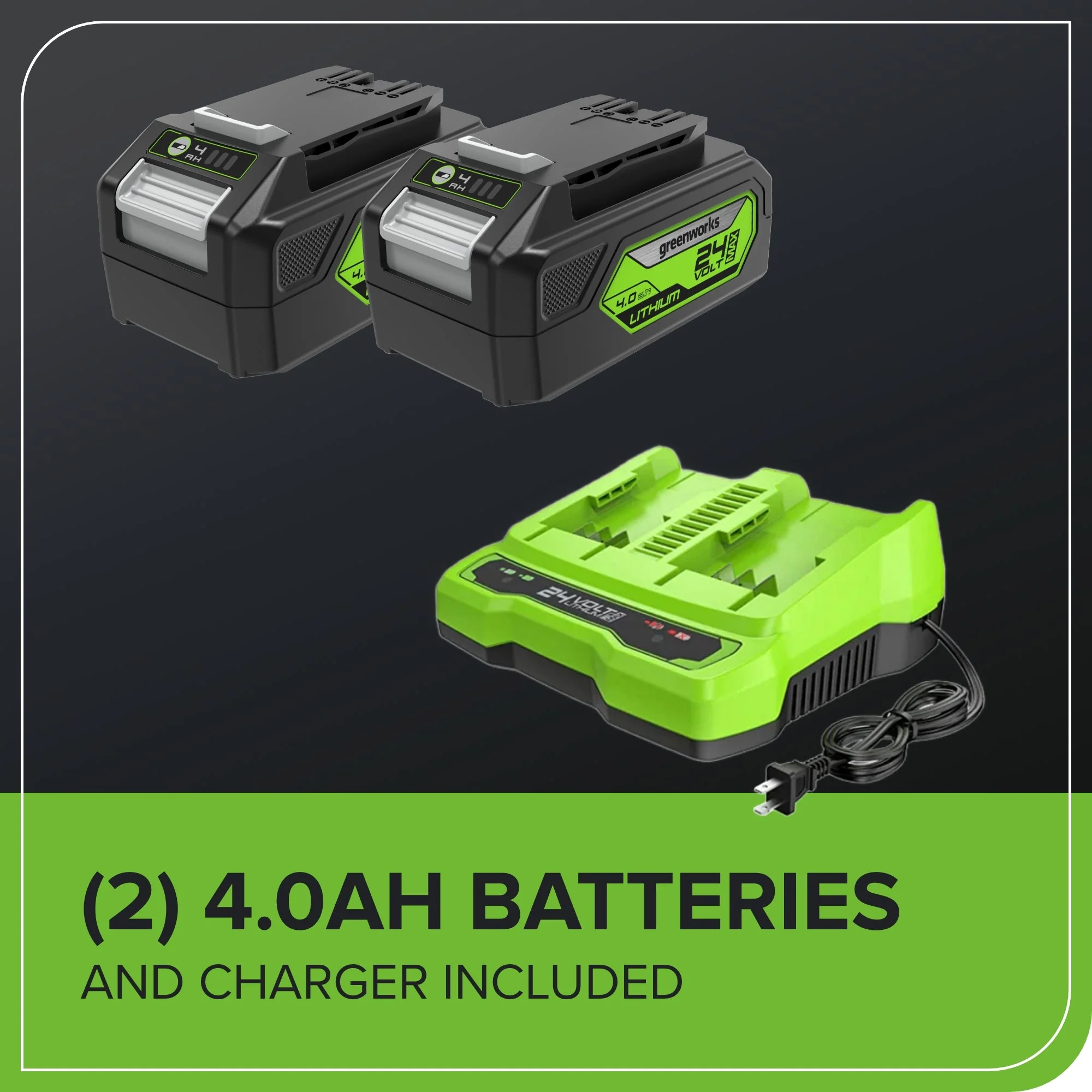 48V (24V x 2) 14" Cordless Battery Brushless Push Lawn Mower: (2) 4.0 Ah Battery and 2A Dual-port Charger, LM1412 - Image 11