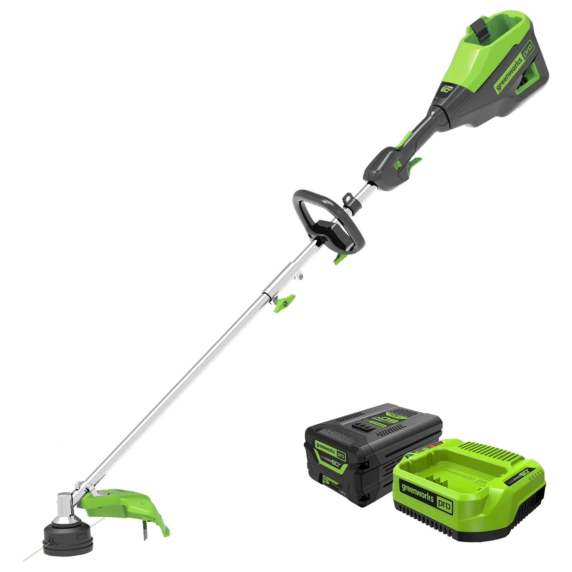 60V 16" Cordless Battery String Trimmer (Attachment Capable) and 5 Pcs Attachments Combo Kit: 4.0 Ah Battery and Charger - Image 3