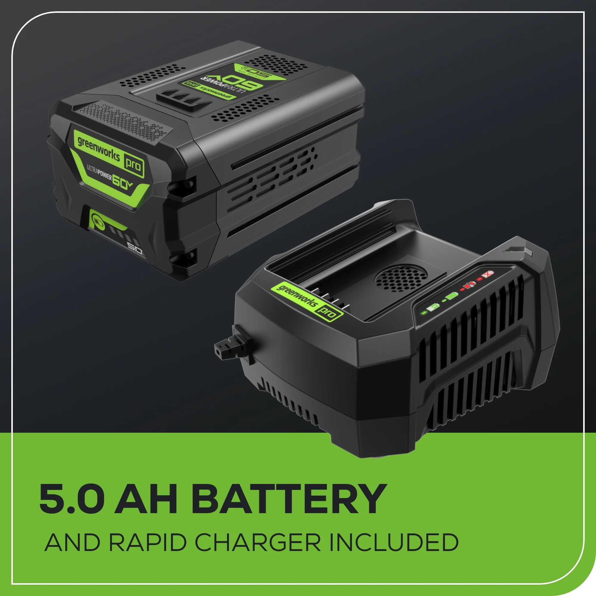 60V 18" Cordless Battery Brushless 2.5kW Chainsaw: 5.0 Ah Battery and Rapid Charger - Image 10