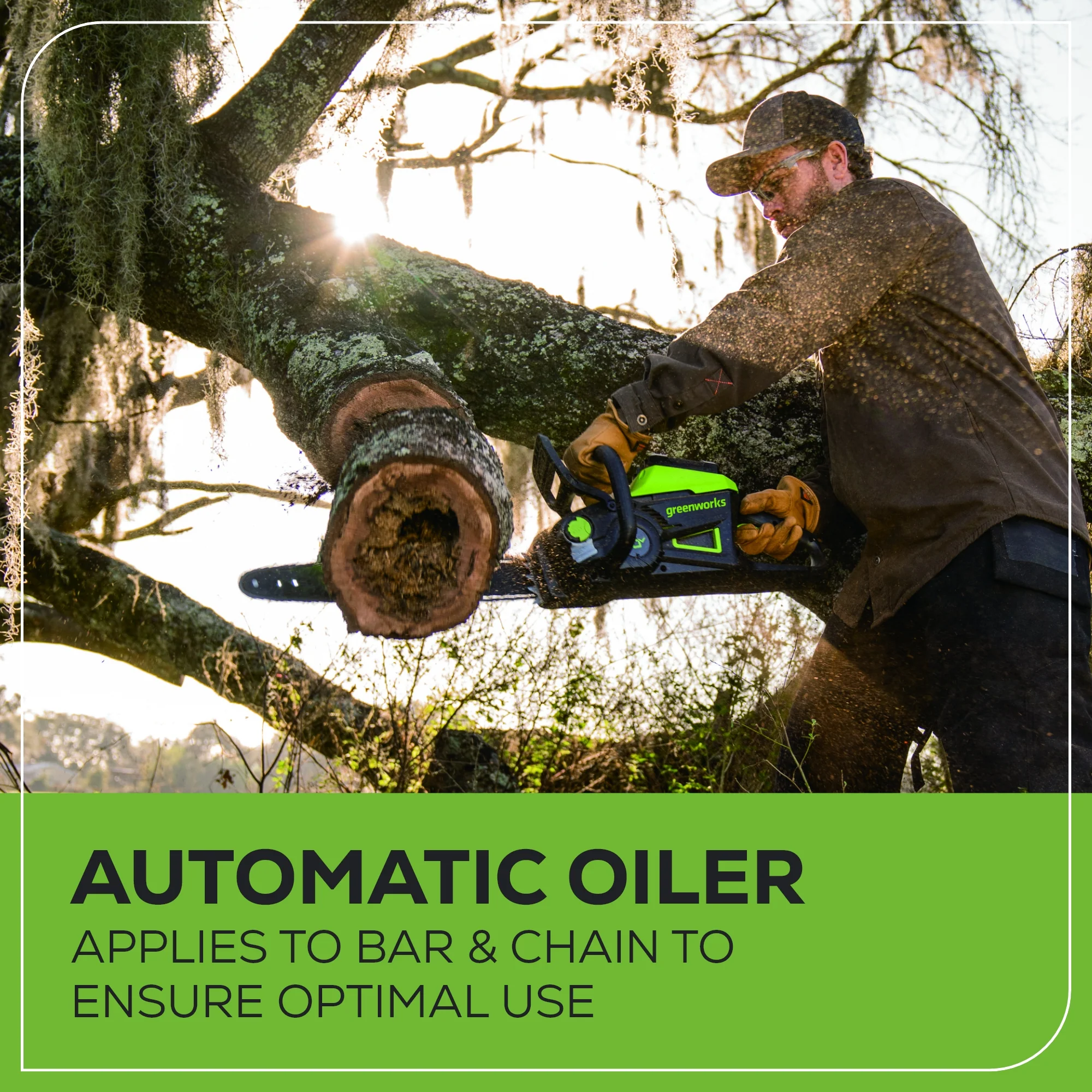 60V 18" Cordless Battery Brushless 2.5kW Chainsaw: 5.0 Ah Battery and Rapid Charger - Image 7