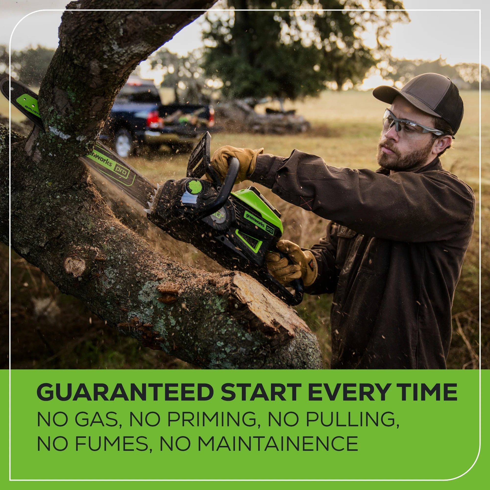 60V 18" Cordless Battery Brushless 2.5kW Chainsaw: 5.0 Ah Battery and Rapid Charger - Image 8