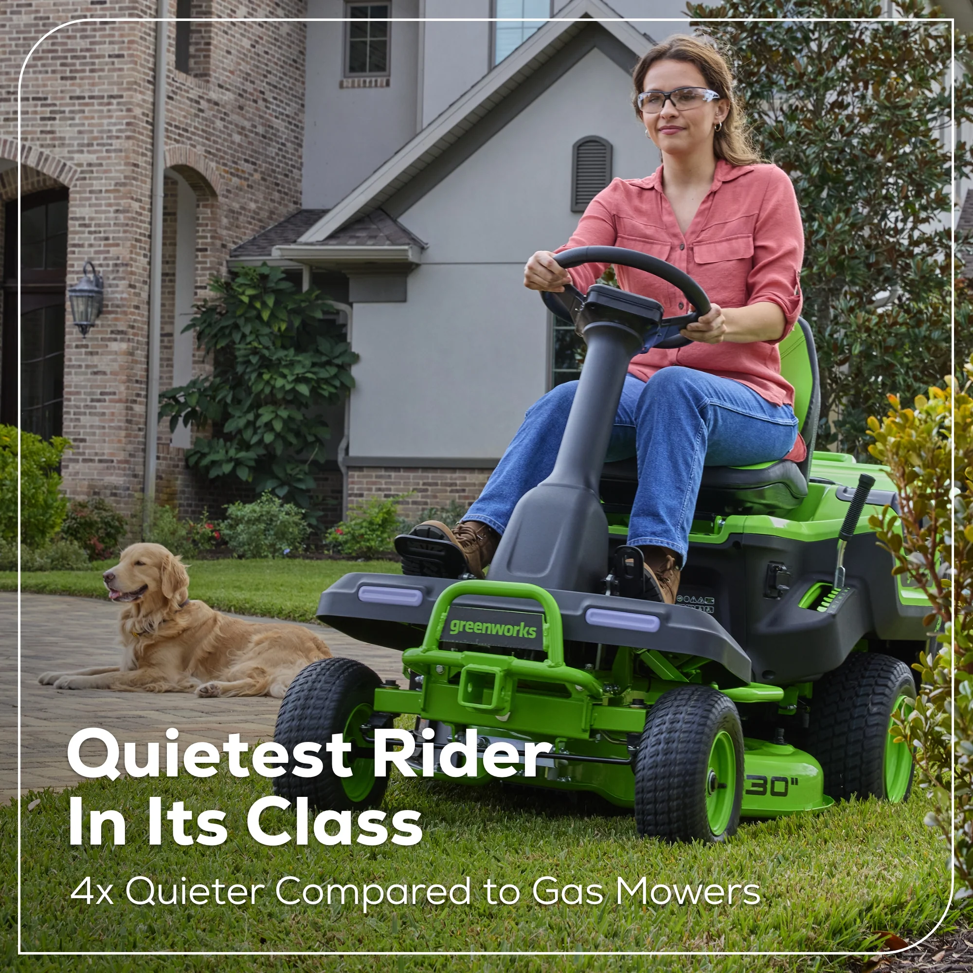 60V 30” CrossoverT Riding Lawn Tractor with (2) 8.0 Ah, (2) 4.0 Ah Batteries & 600-Watt Charger, CRT3061 - Image 11