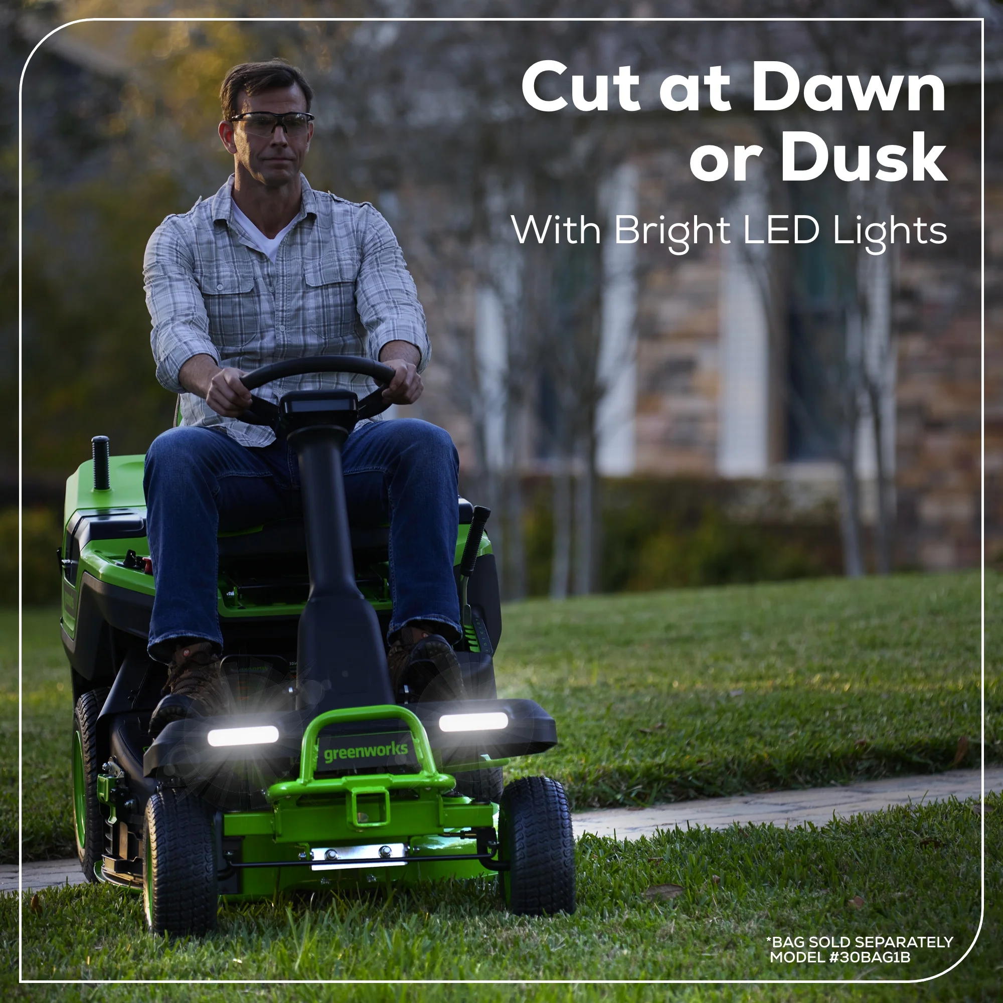 60V 30” CrossoverT Riding Lawn Tractor with (2) 8.0 Ah, (2) 4.0 Ah Batteries & 600-Watt Charger, CRT3061 - Image 13