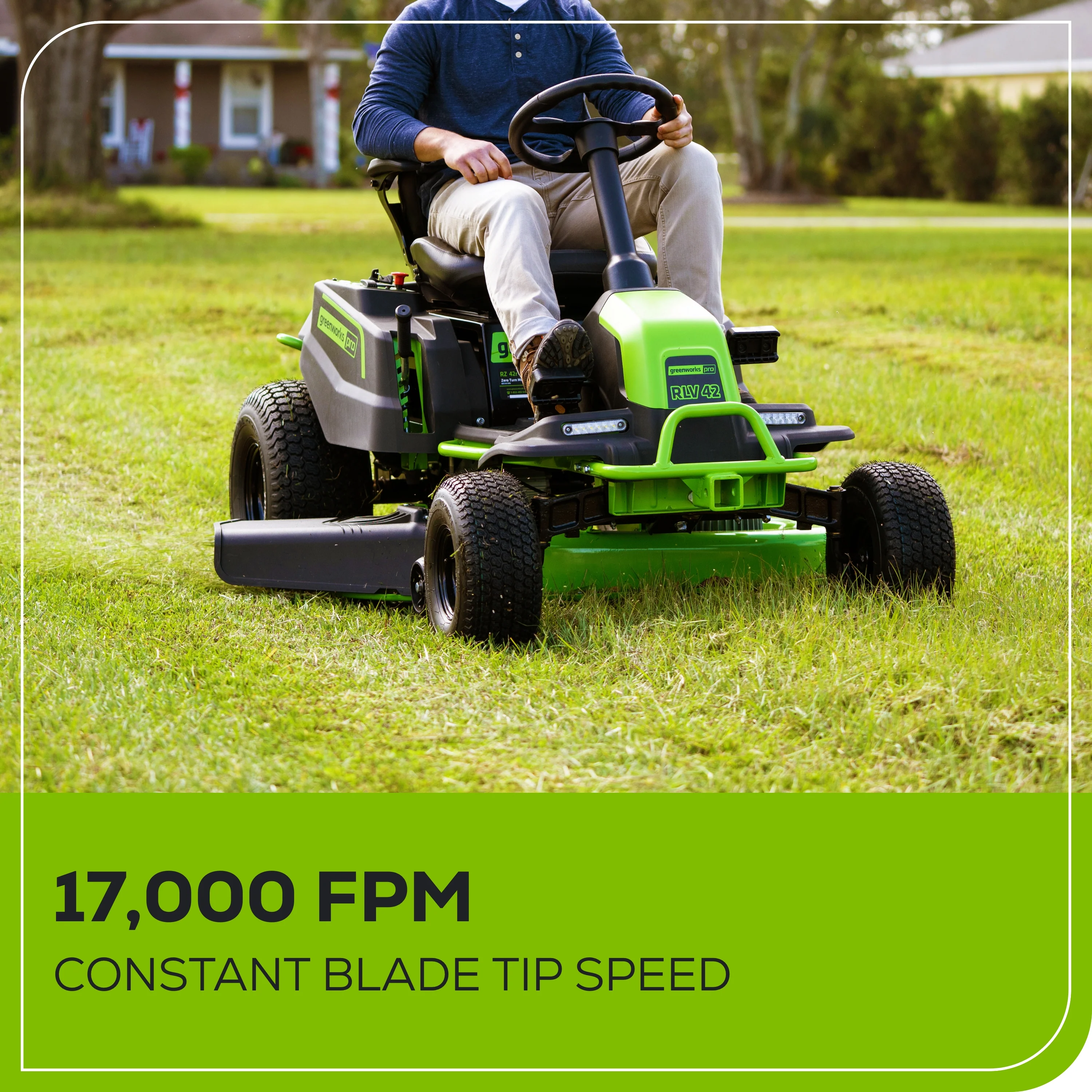 60V 42" Cordless Battery CrossoverT Riding Lawn Mower, (6) 8.0 Ah Batteries and 600W Wall Charger, CRT4262 - Image 11