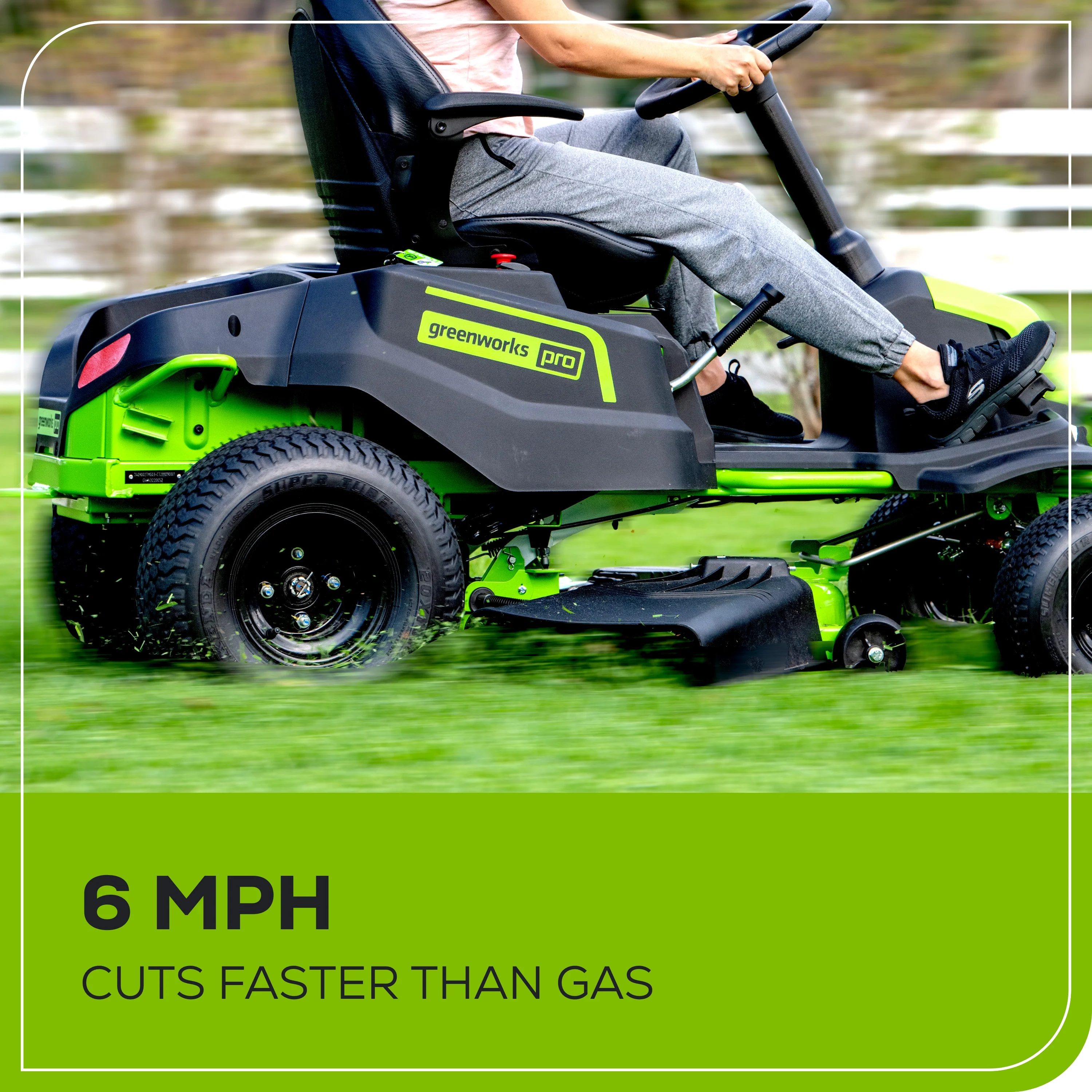 60V 42" Cordless Battery CrossoverT Riding Lawn Mower, (6) 8.0 Ah Batteries and 600W Wall Charger, CRT4262 - Image 8