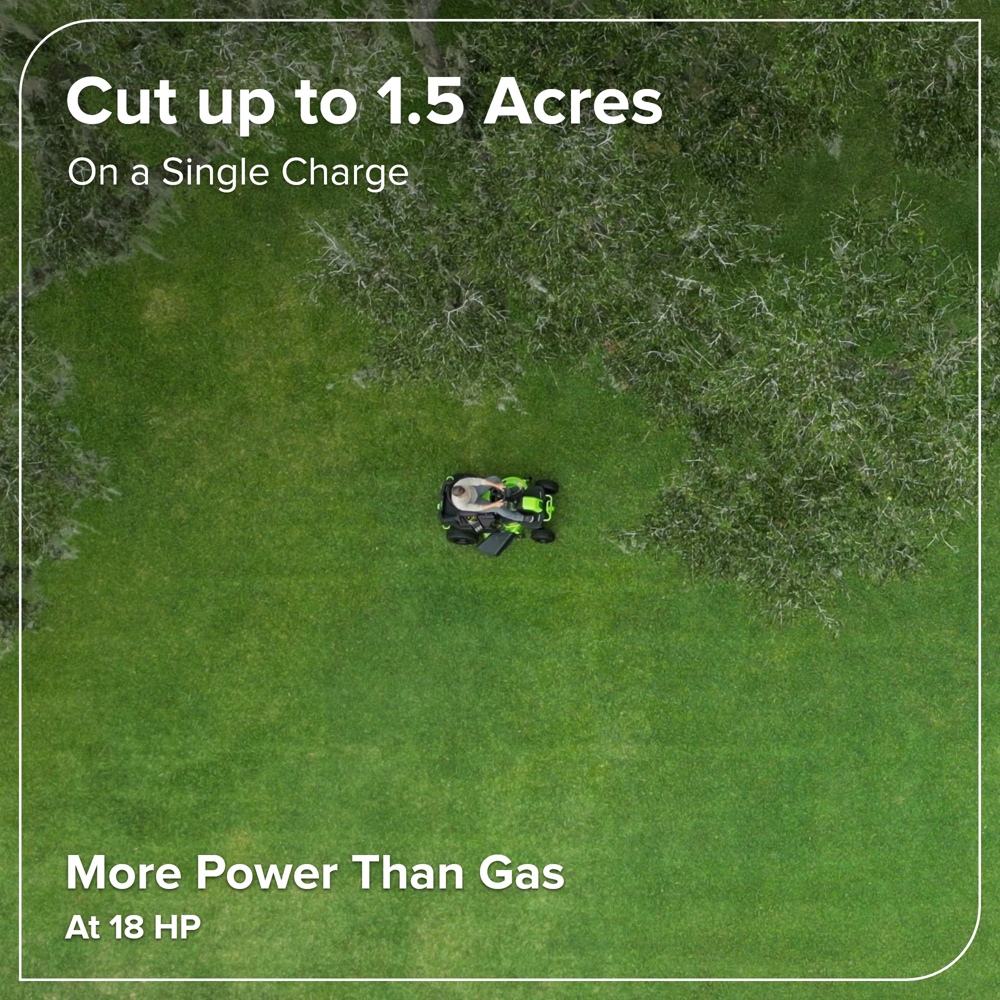 60V 42" Cordless Battery CrossoverT Riding Lawn Mower, (4) 8.0 Ah Batteries and 600W Wall Charger, CRT4262 - Image 6