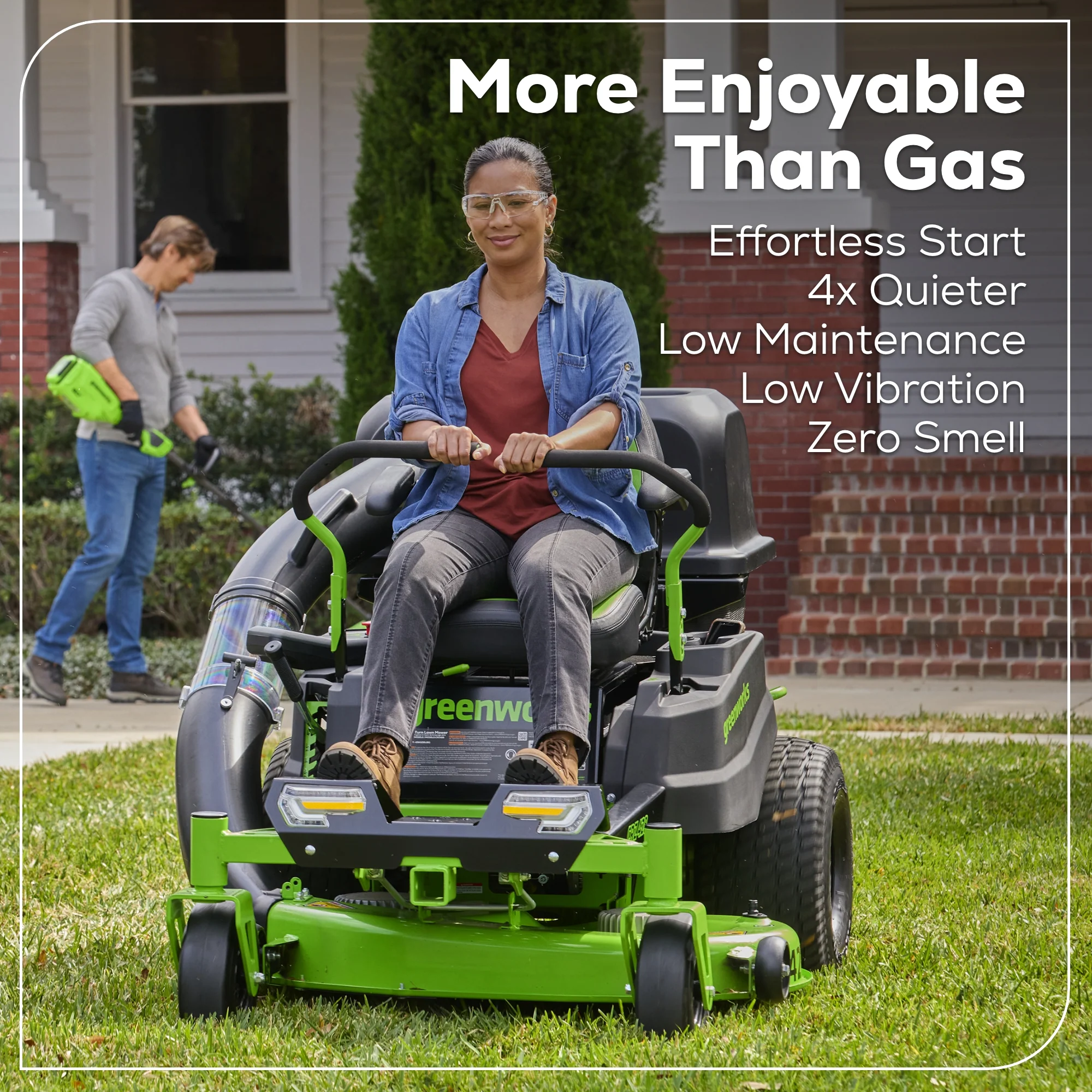 60V 42" Electric CrossoverZ Zero Turn Mower with (4) 8 Ah Batteries and (2) Dual-Port Turbo Chargers, CRZ4262 - Image 12