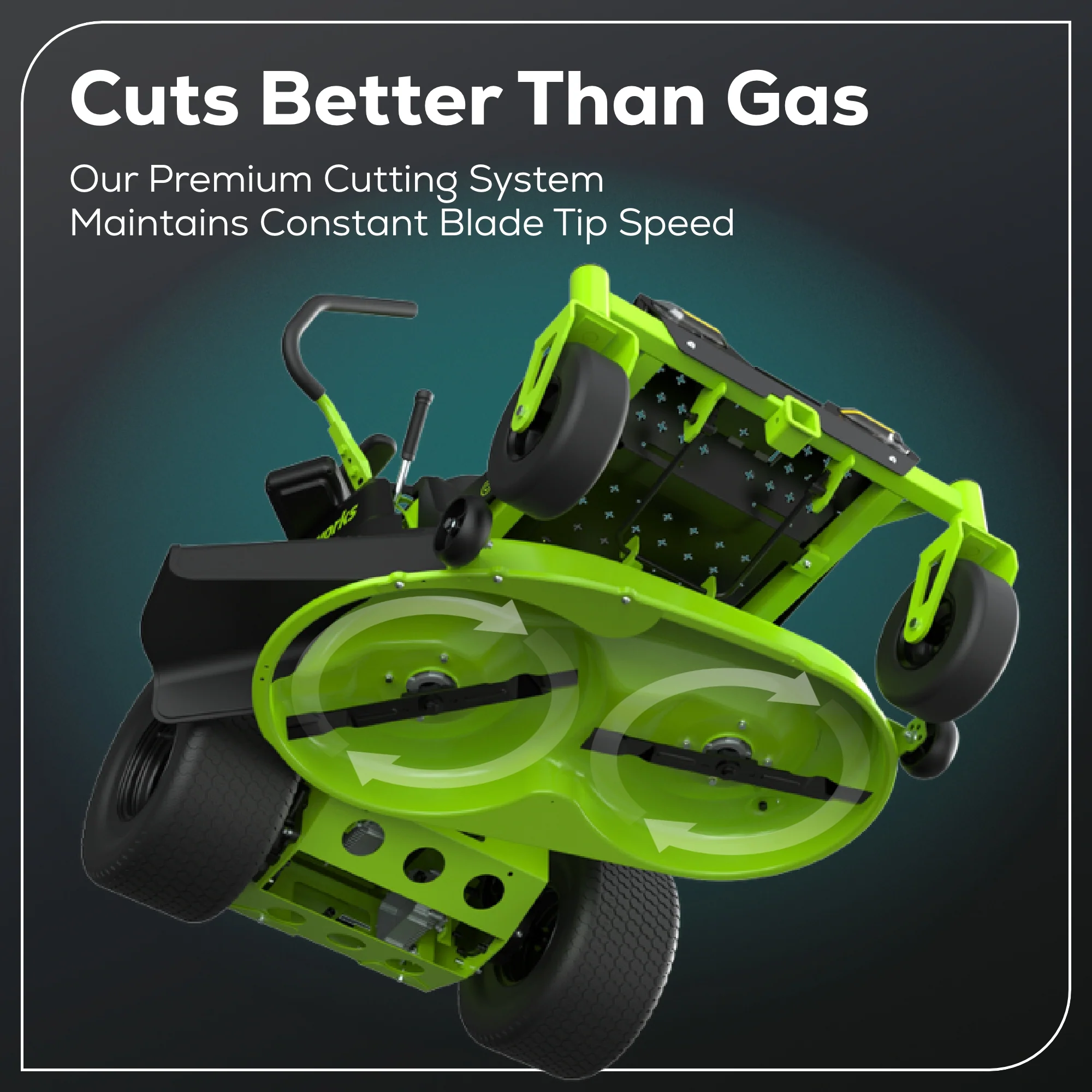 60V 42" Electric CrossoverZ Zero Turn Mower with (4) 8 Ah Batteries and (2) Dual-Port Turbo Chargers, CRZ4262 - Image 7