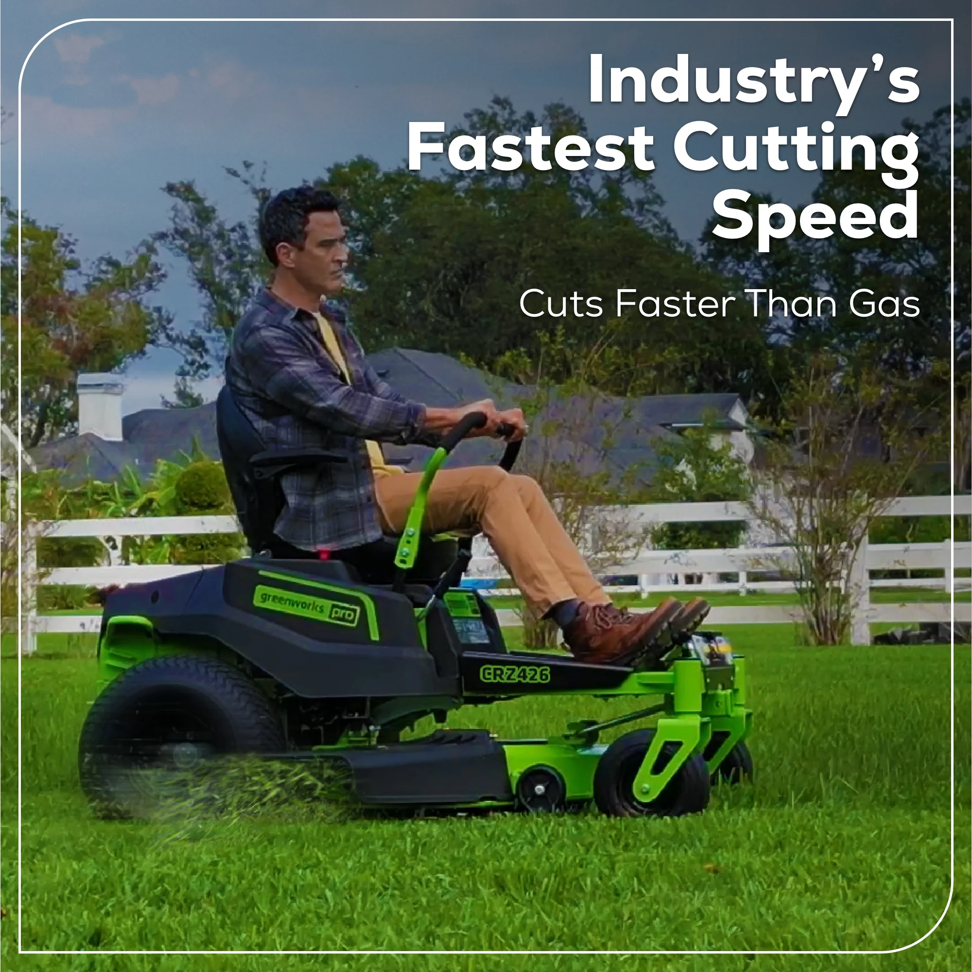 60V 42" Electric CrossoverZ Zero Turn Mower with (4) 8 Ah Batteries and (2) Dual-Port Turbo Chargers, CRZ4262 - Image 9