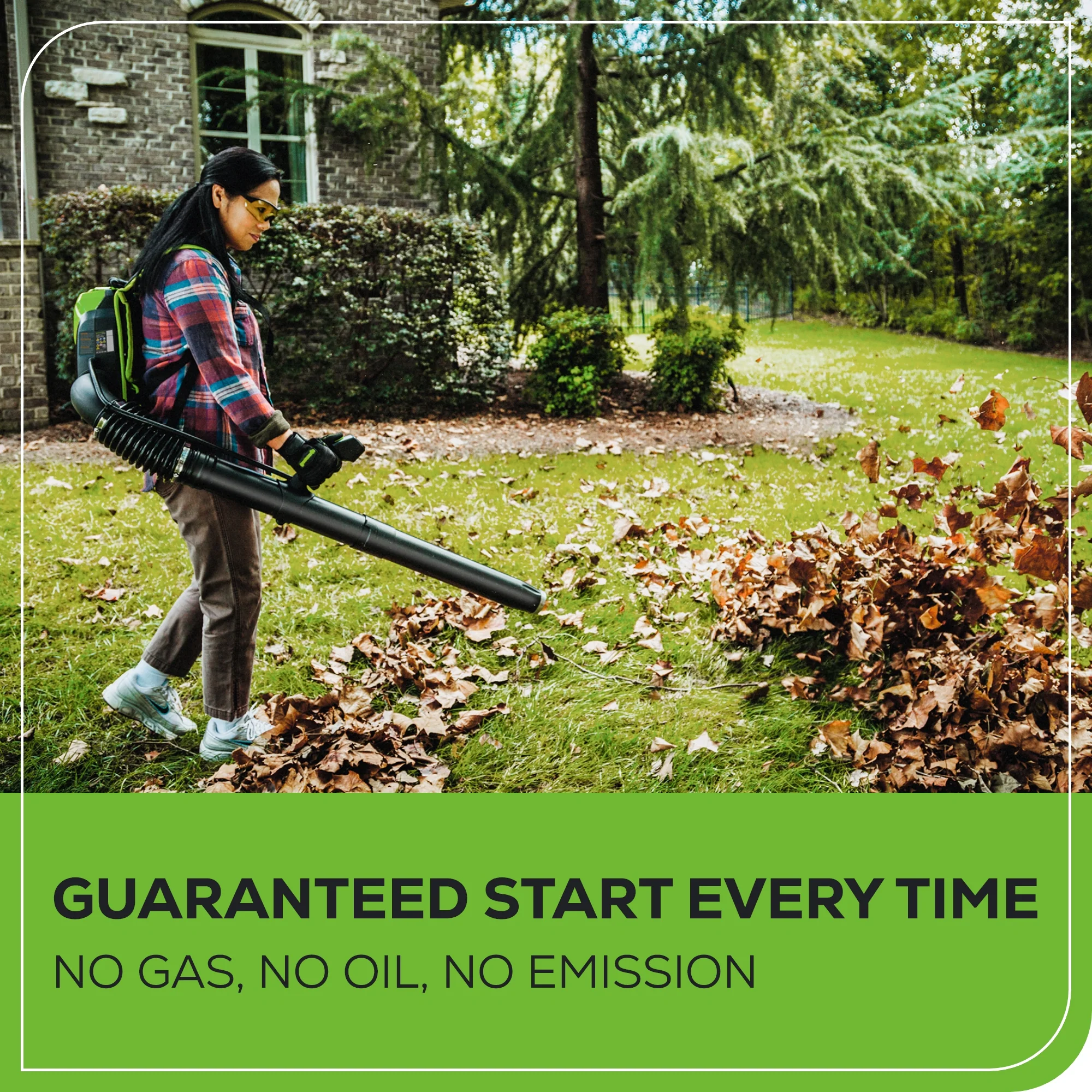 60V 730 CFM Cordless Battery Brushless Backpack Blower, 8.0 Ah Battery and Charger - Image 6