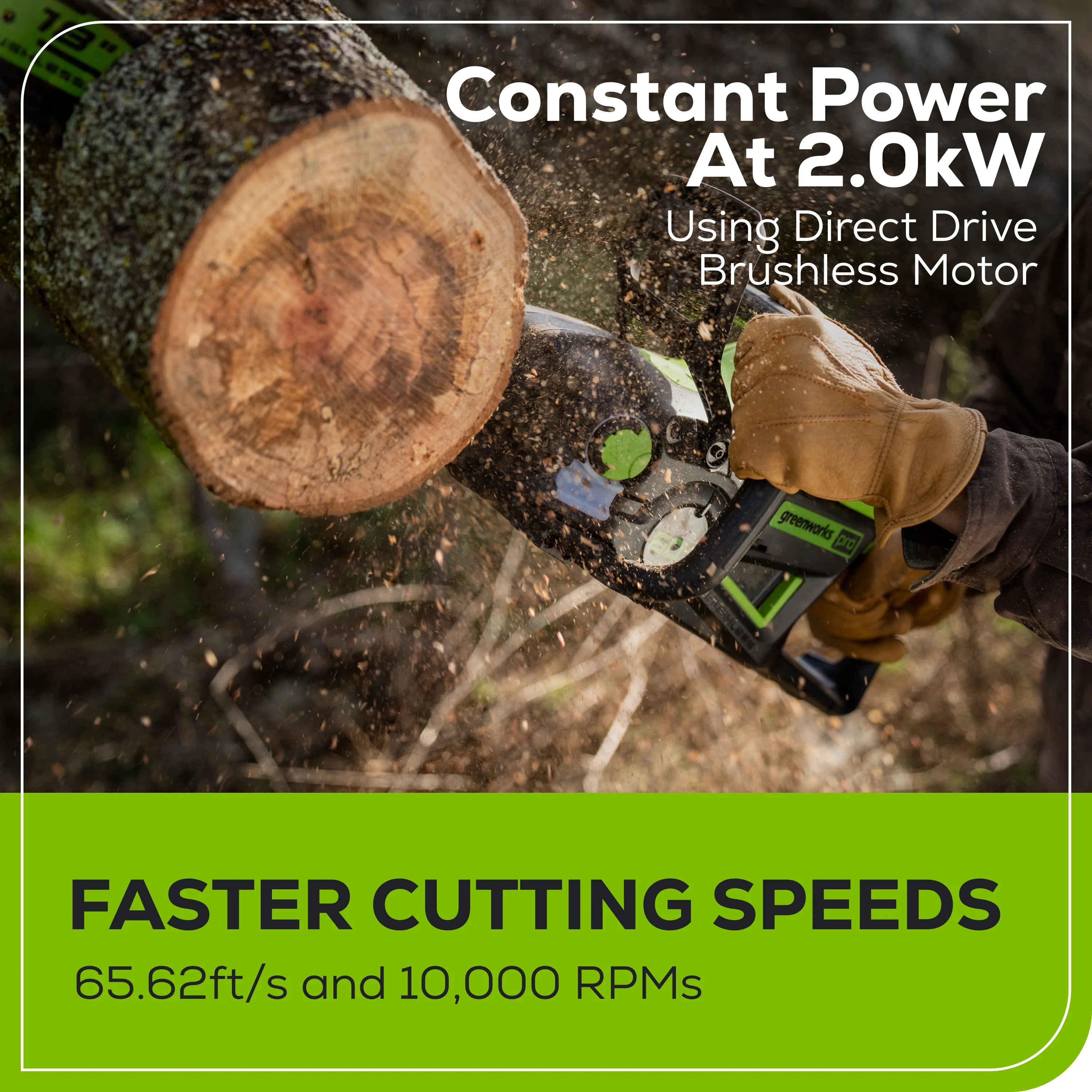 60V 18" Cordless Battery 2.0kW Chainsaw w/ 4.0 Ah Battery & Charger - Image 5